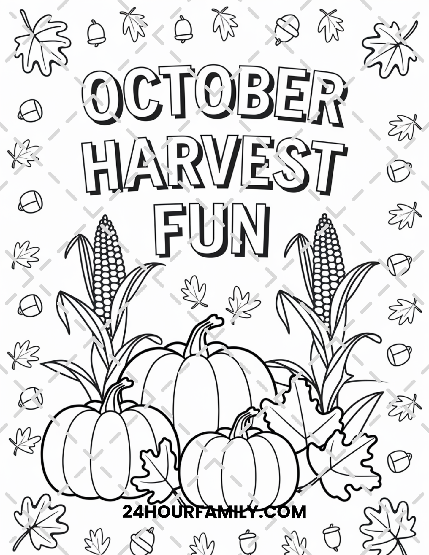october coloring pages