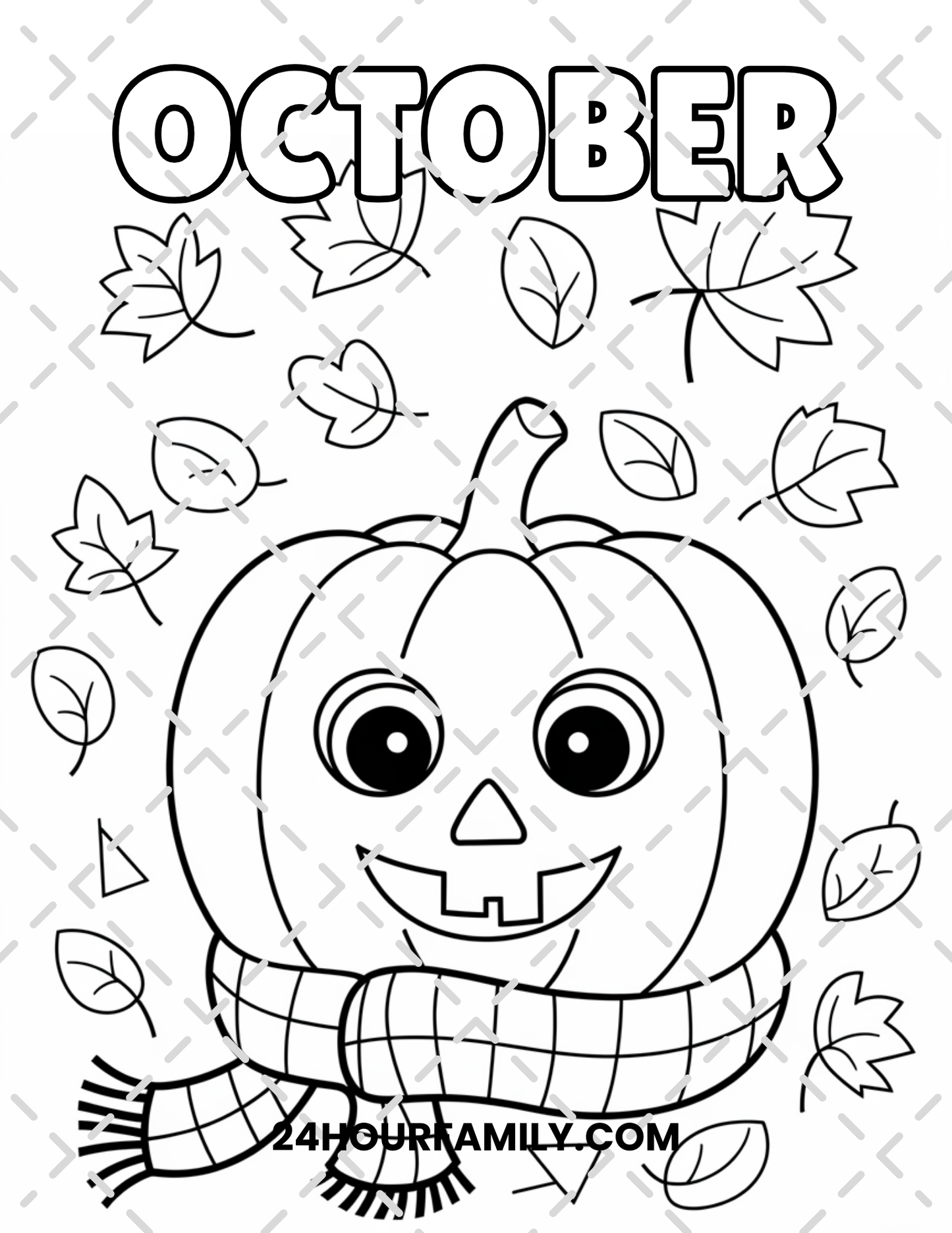 october coloring pages
