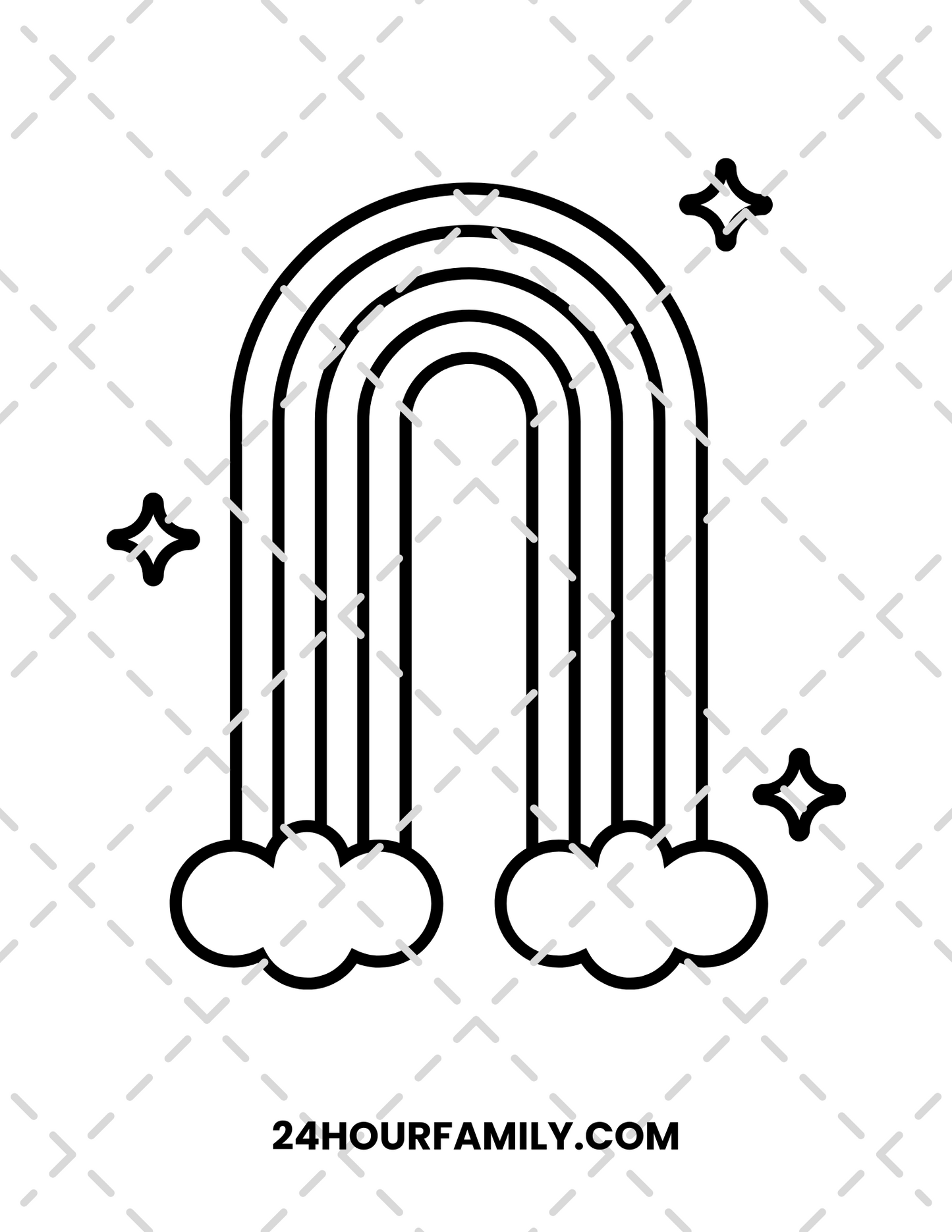 rainbow coloring page