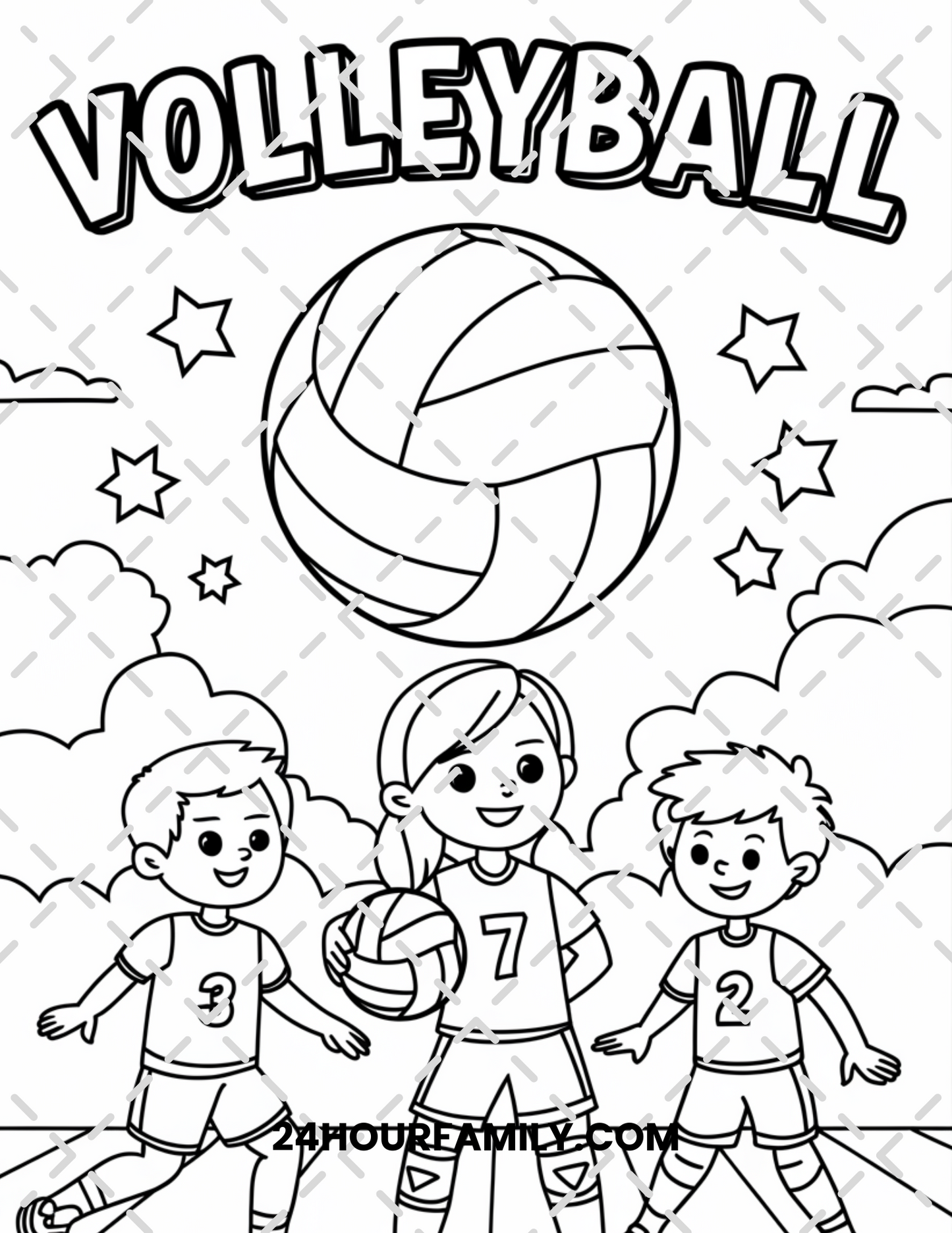 volleyball coloring pages