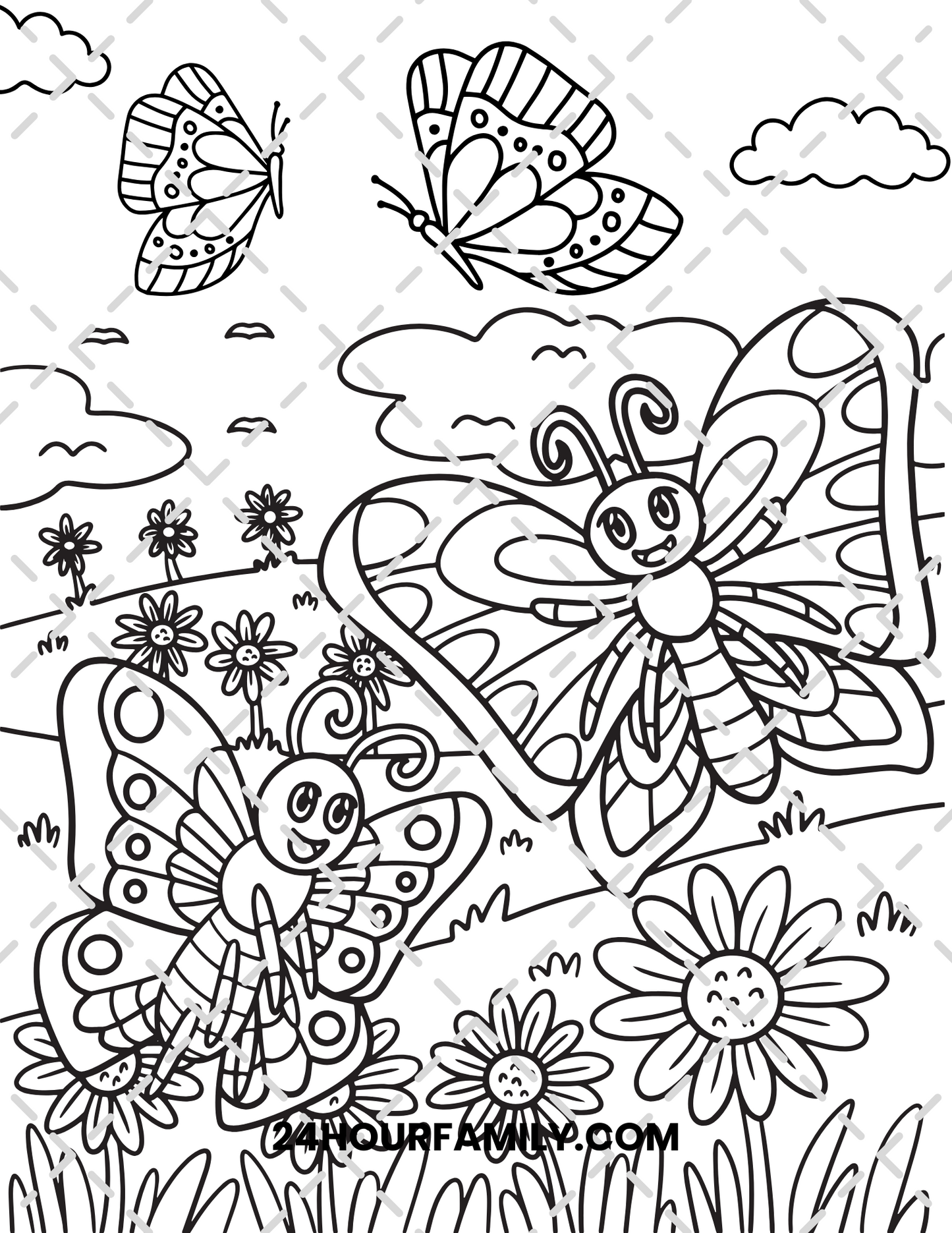 butterfly coloring pages