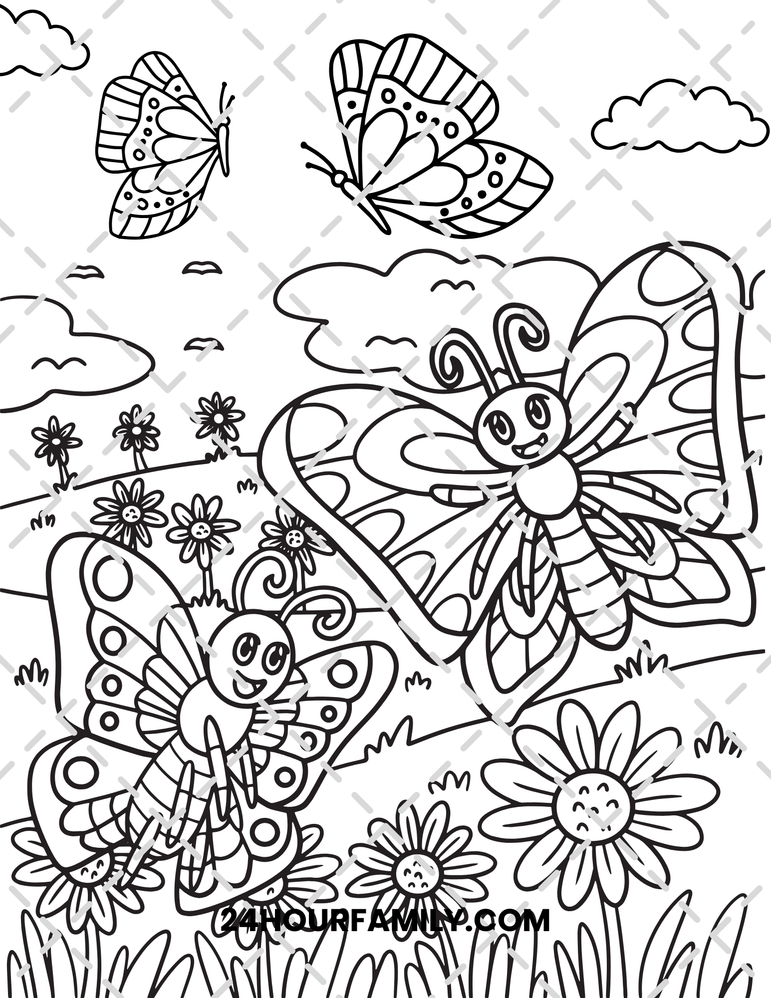 butterfly coloring pages
