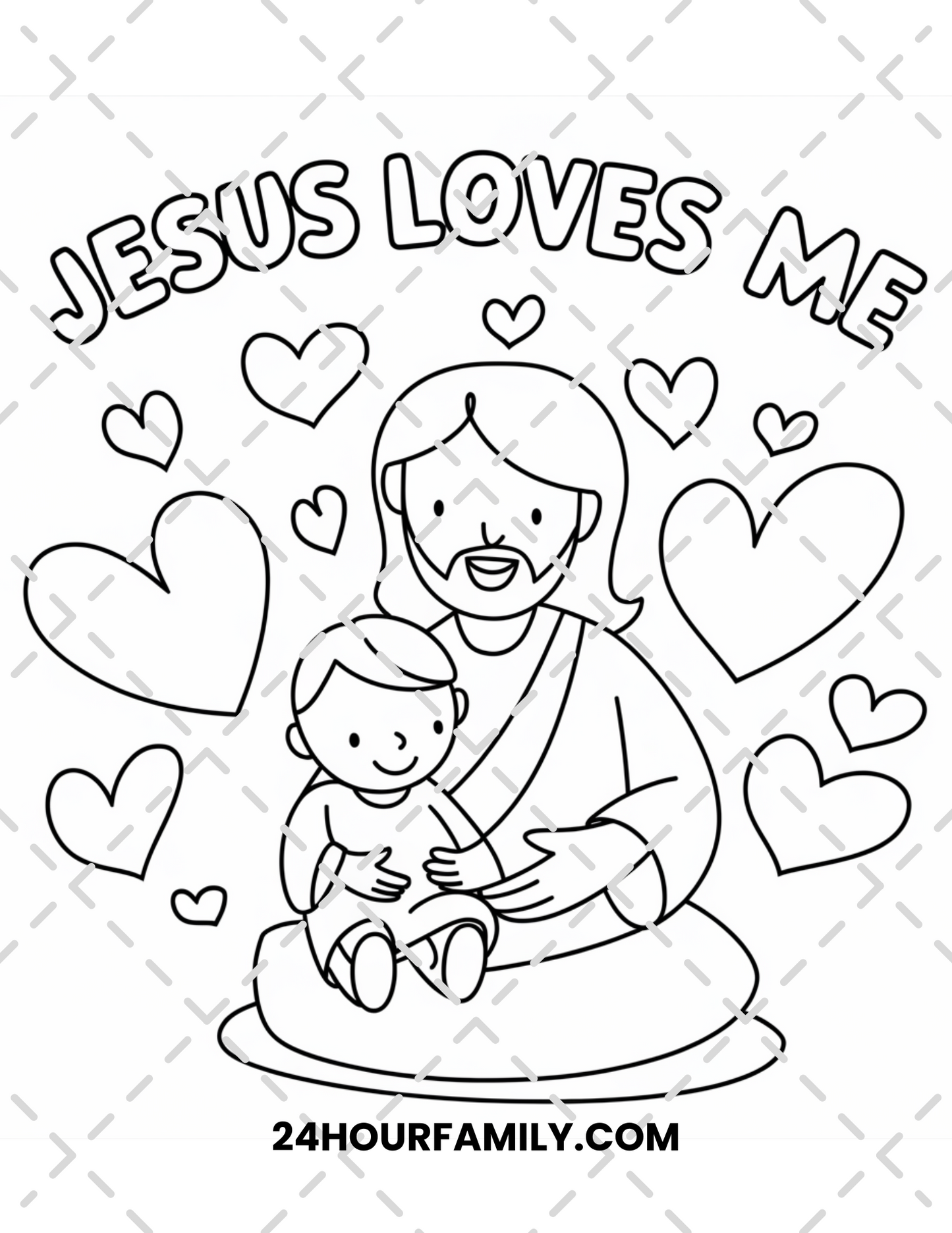 jesus loves me coloring pages