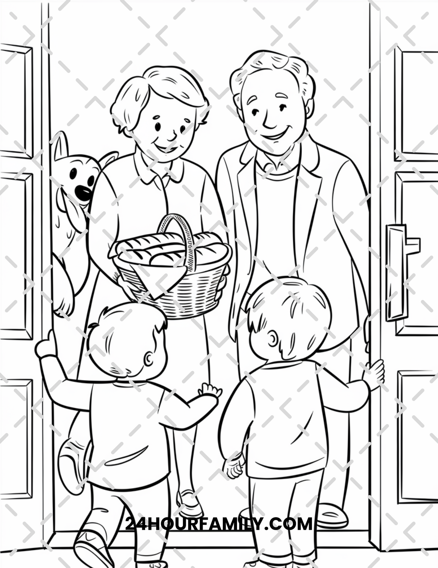 grandparents day coloring pages