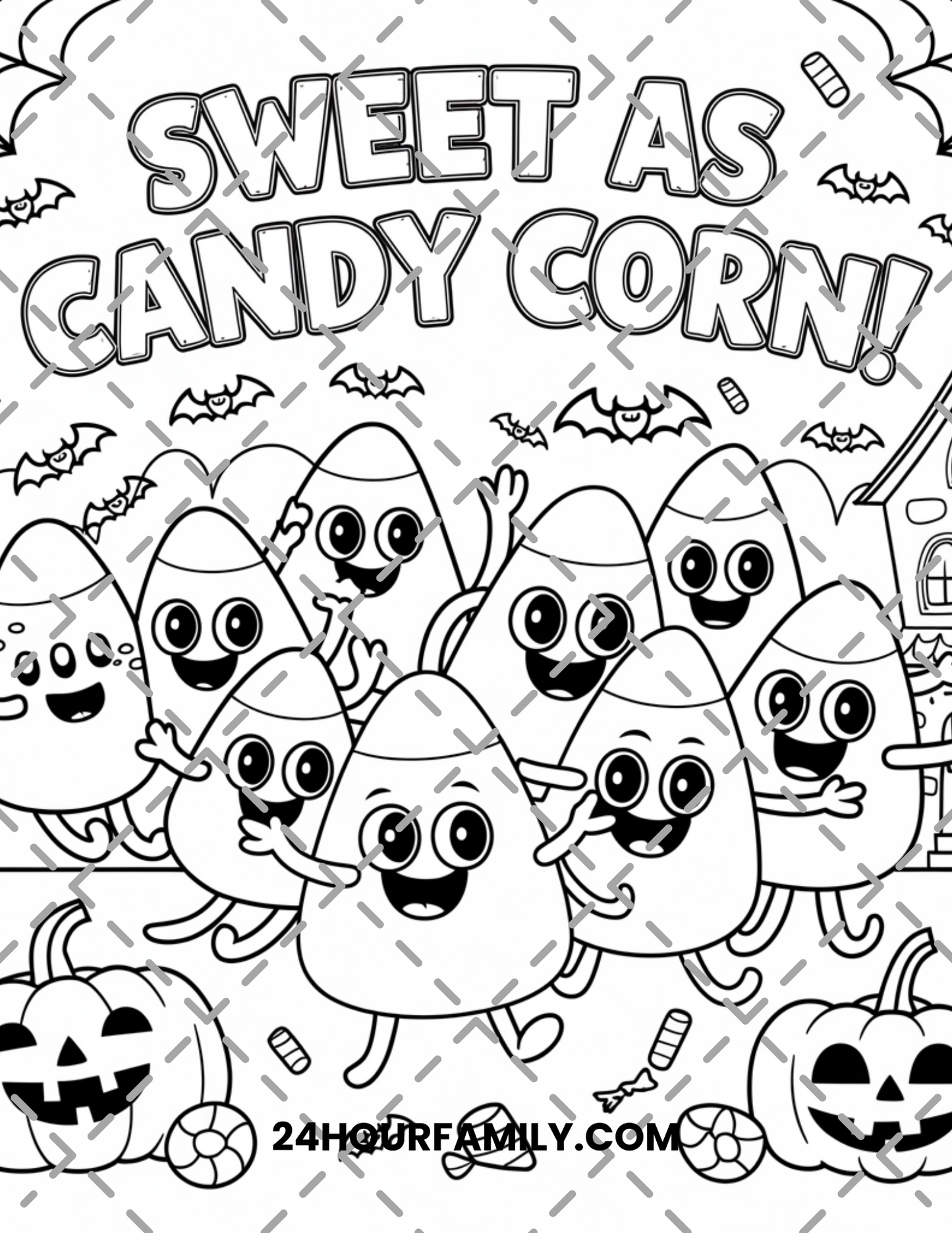 candy corn coloring pages