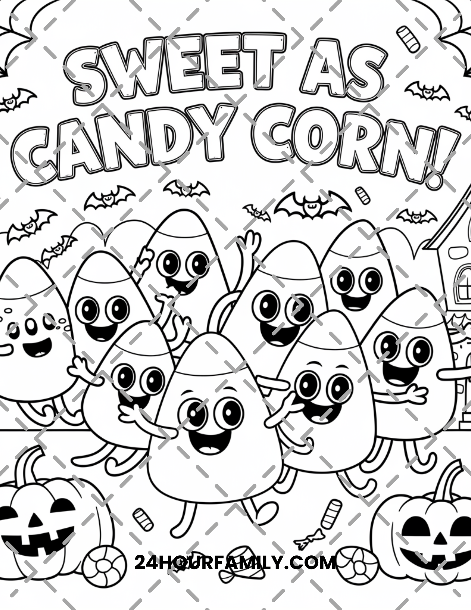 candy corn coloring pages