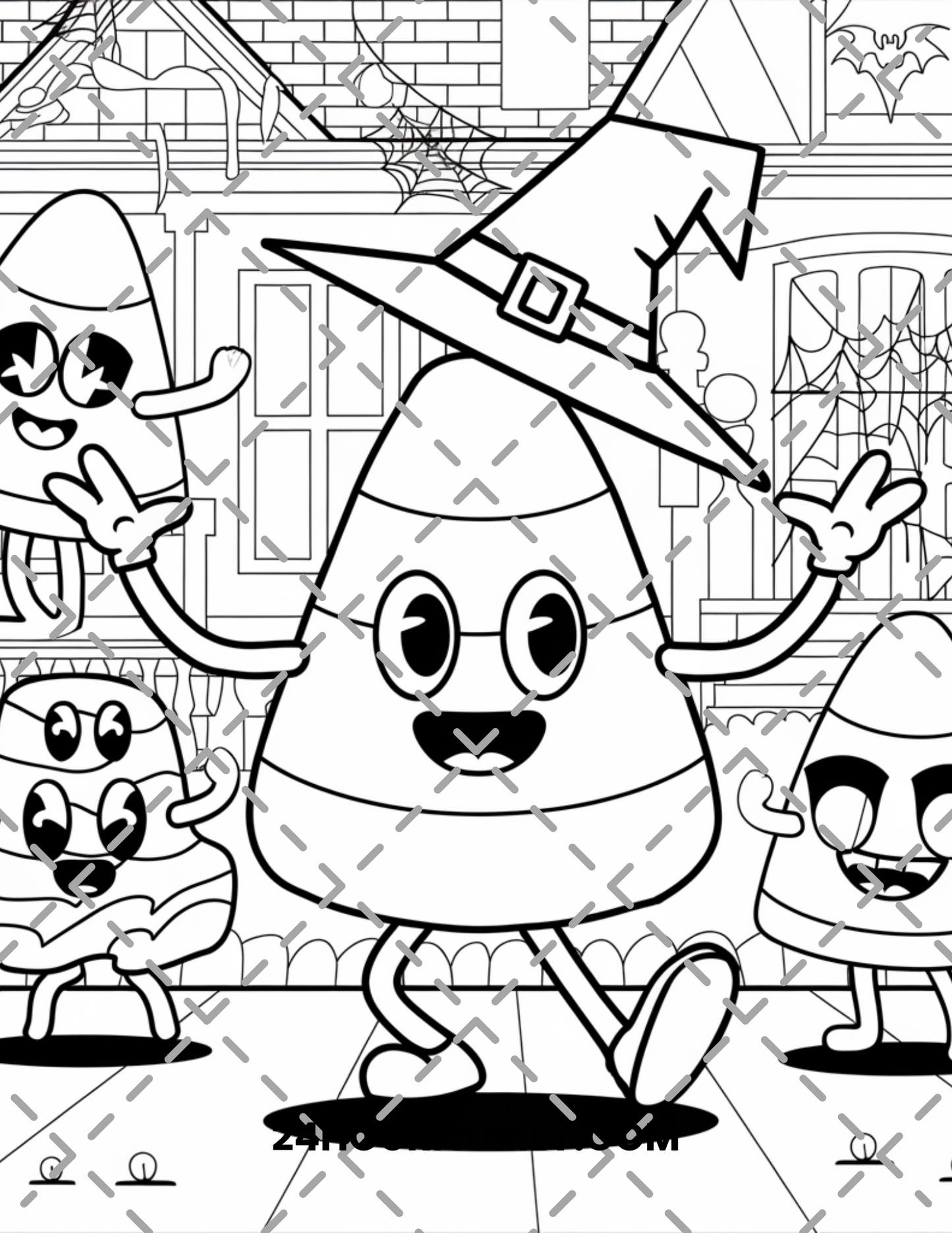 candy corn coloring pages