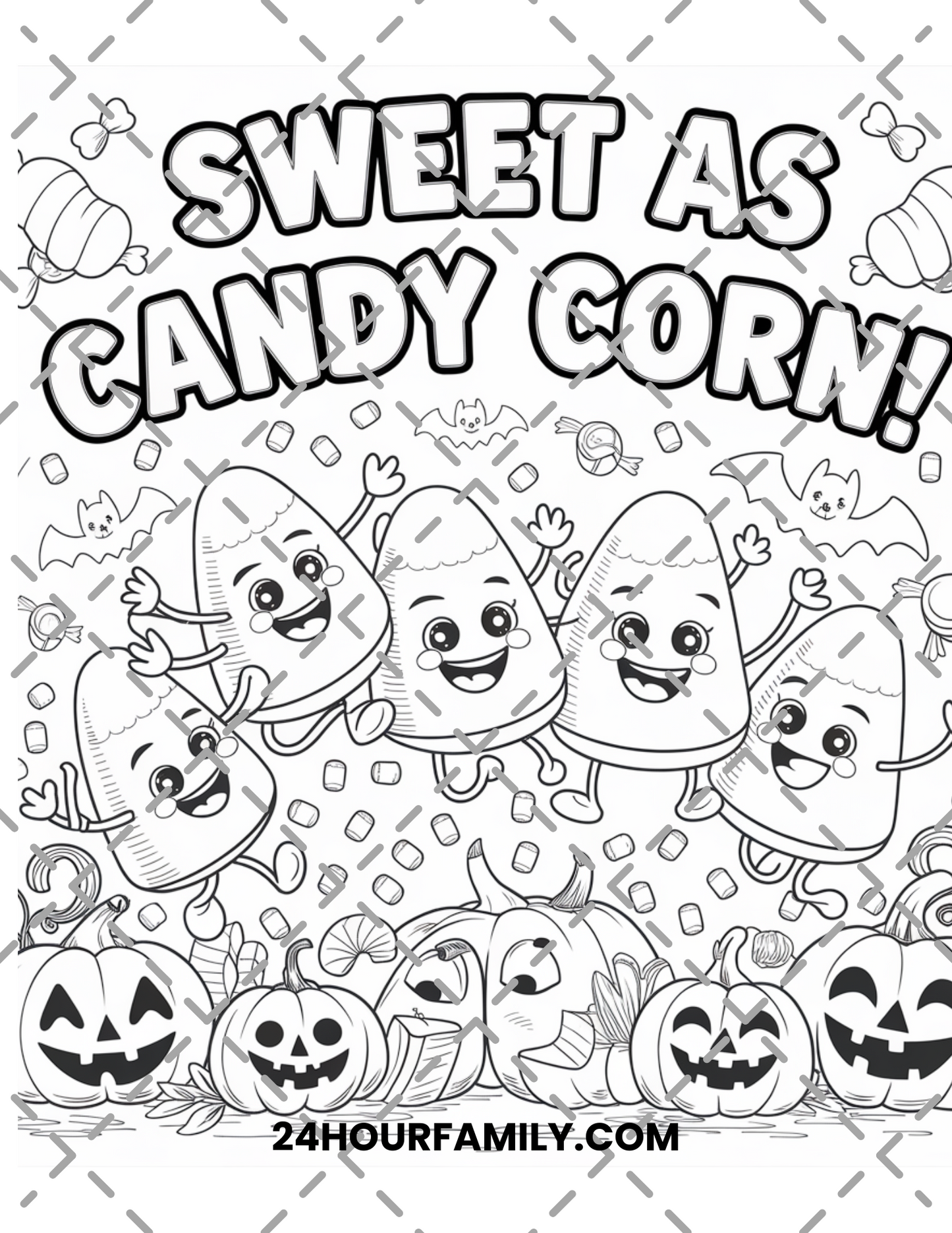 candy corn coloring pages