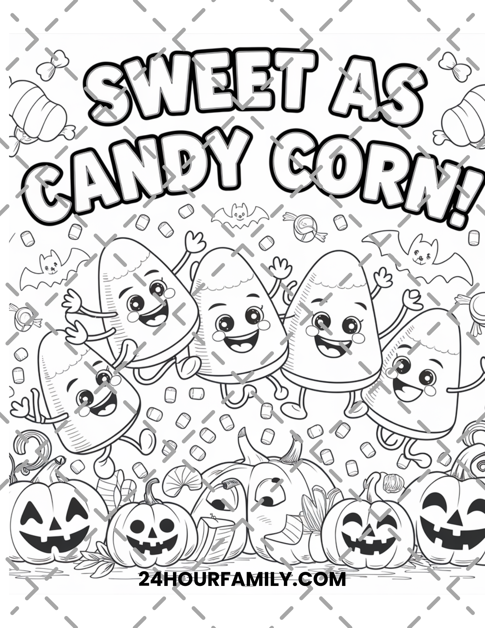 candy corn coloring pages