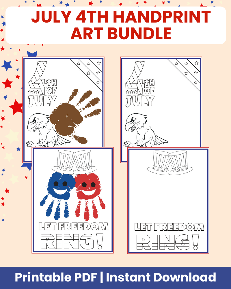 july 4th handprint art bundle