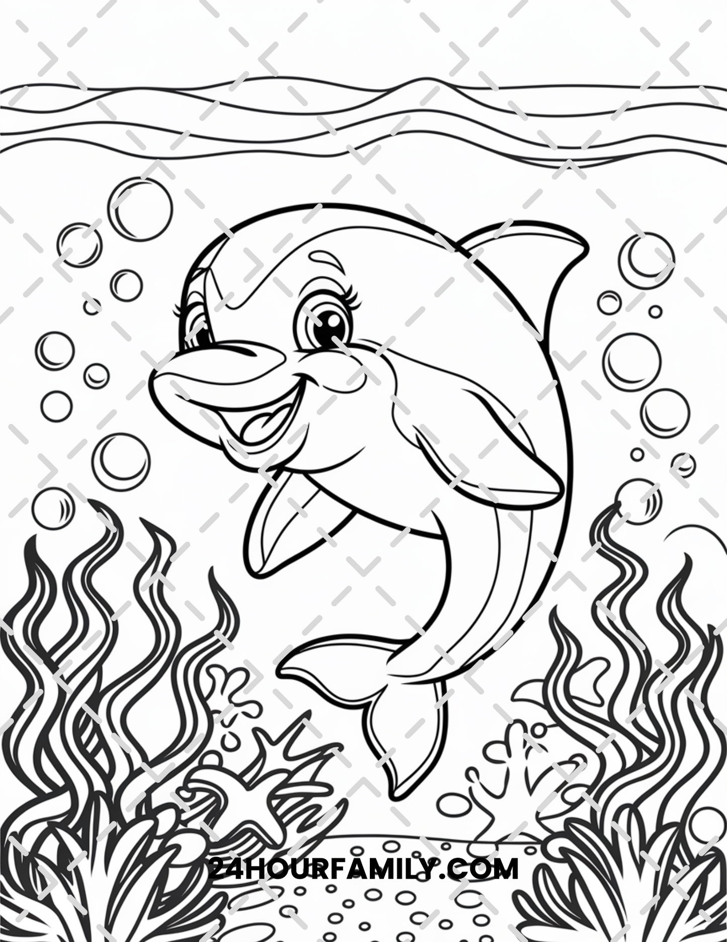 baby dolphins coloring pages