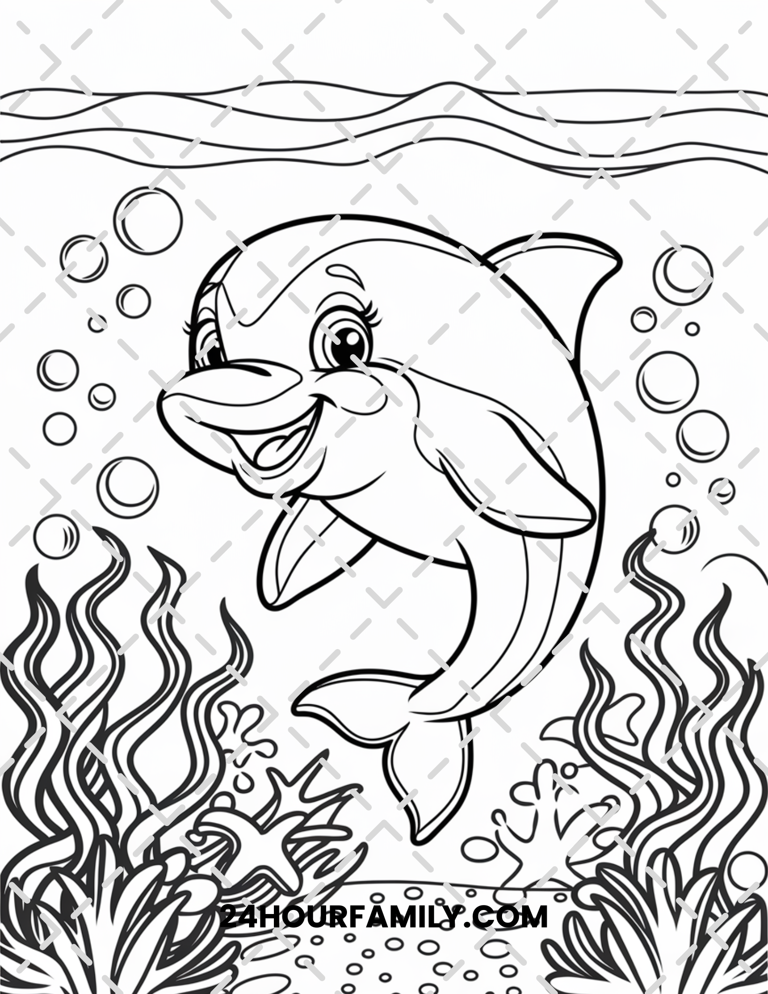 baby dolphins coloring pages