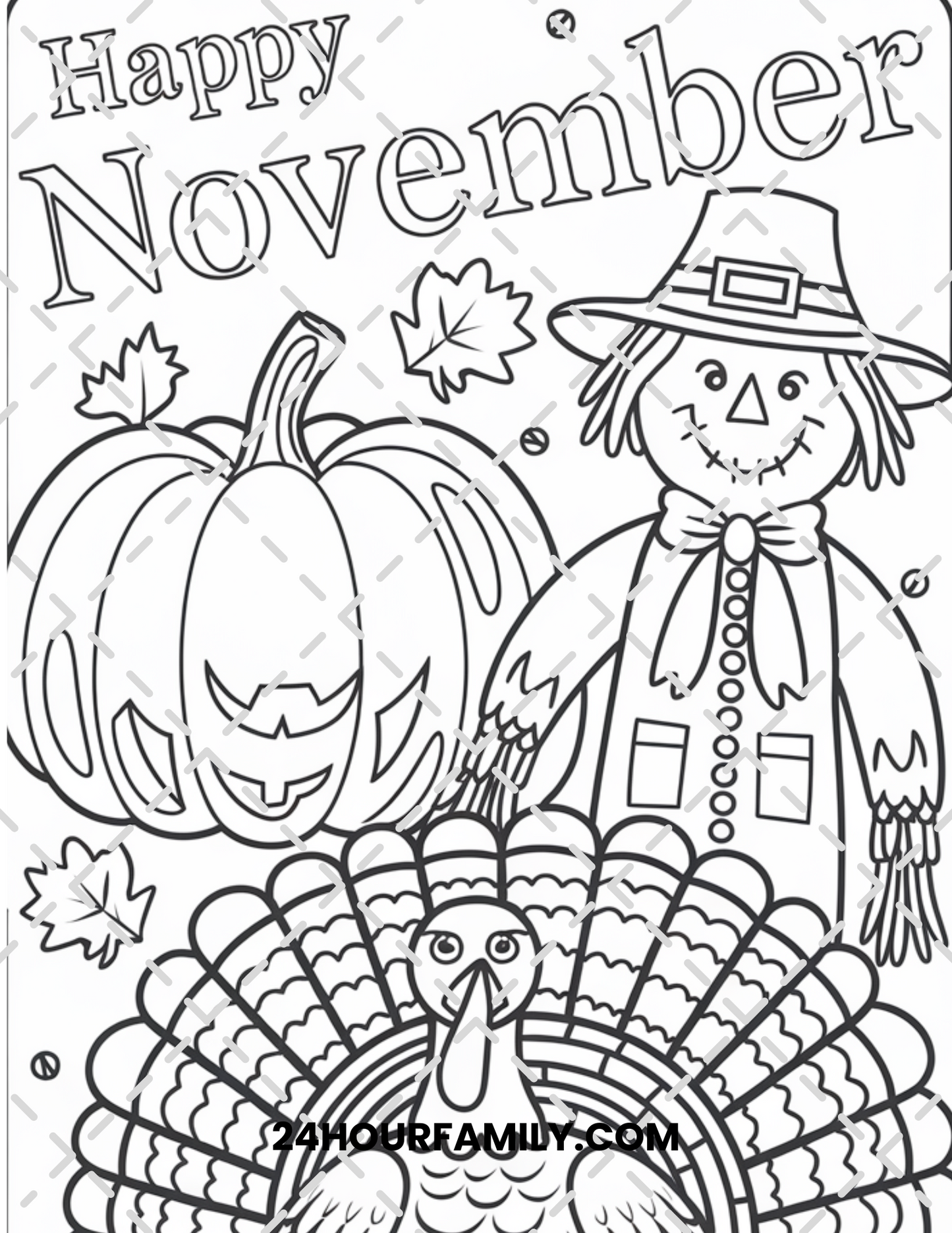 november coloring pages