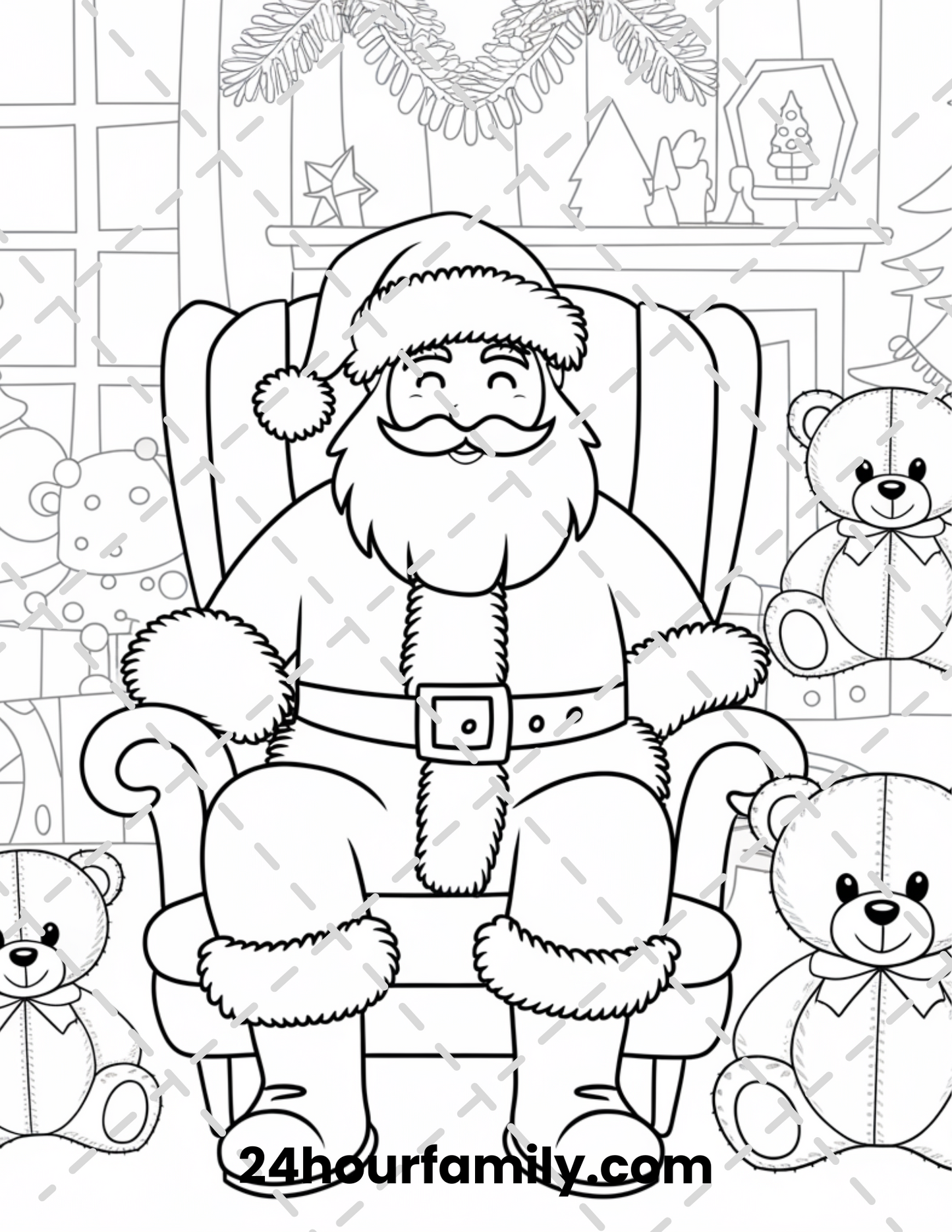 santa coloring pages