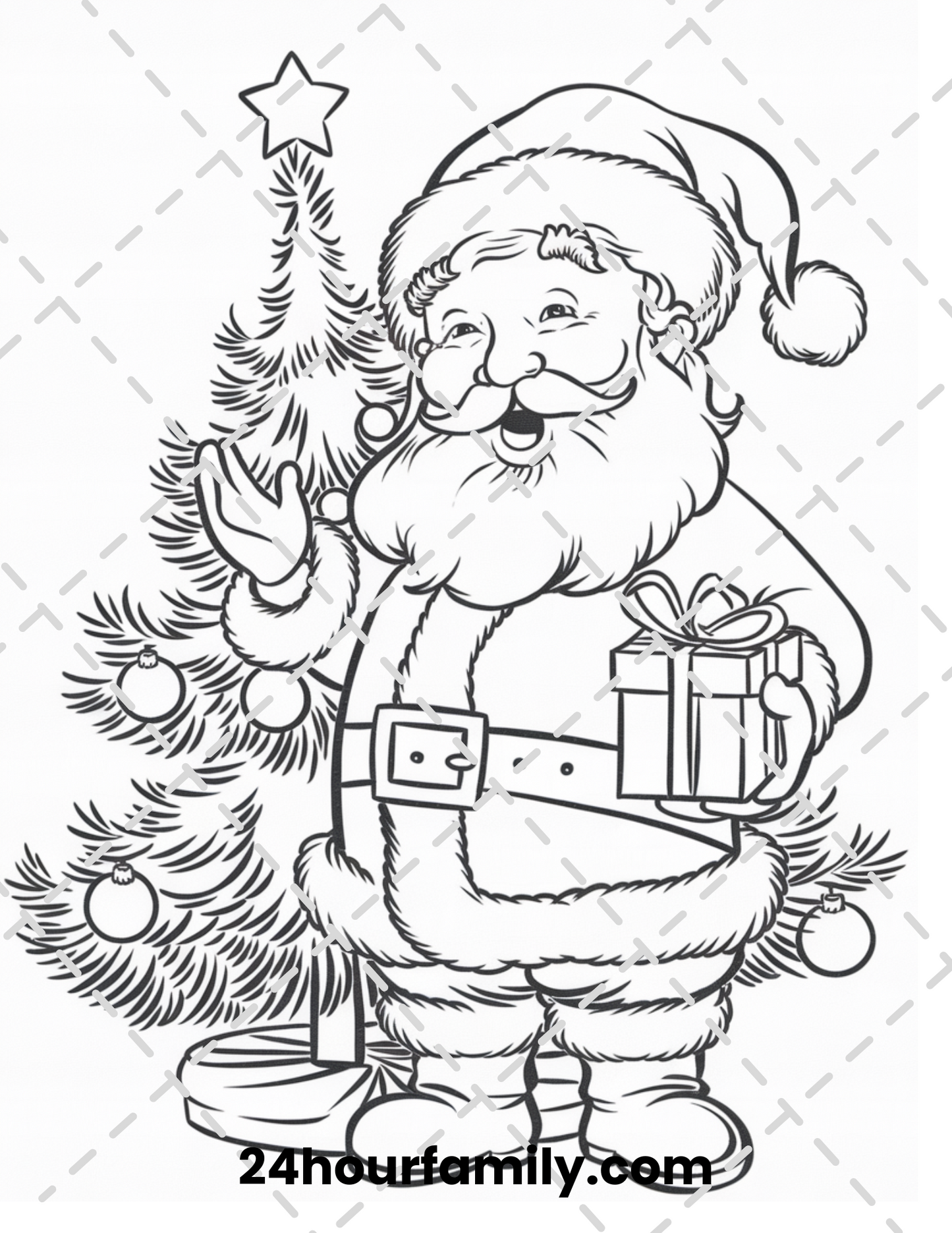 santa coloring pages