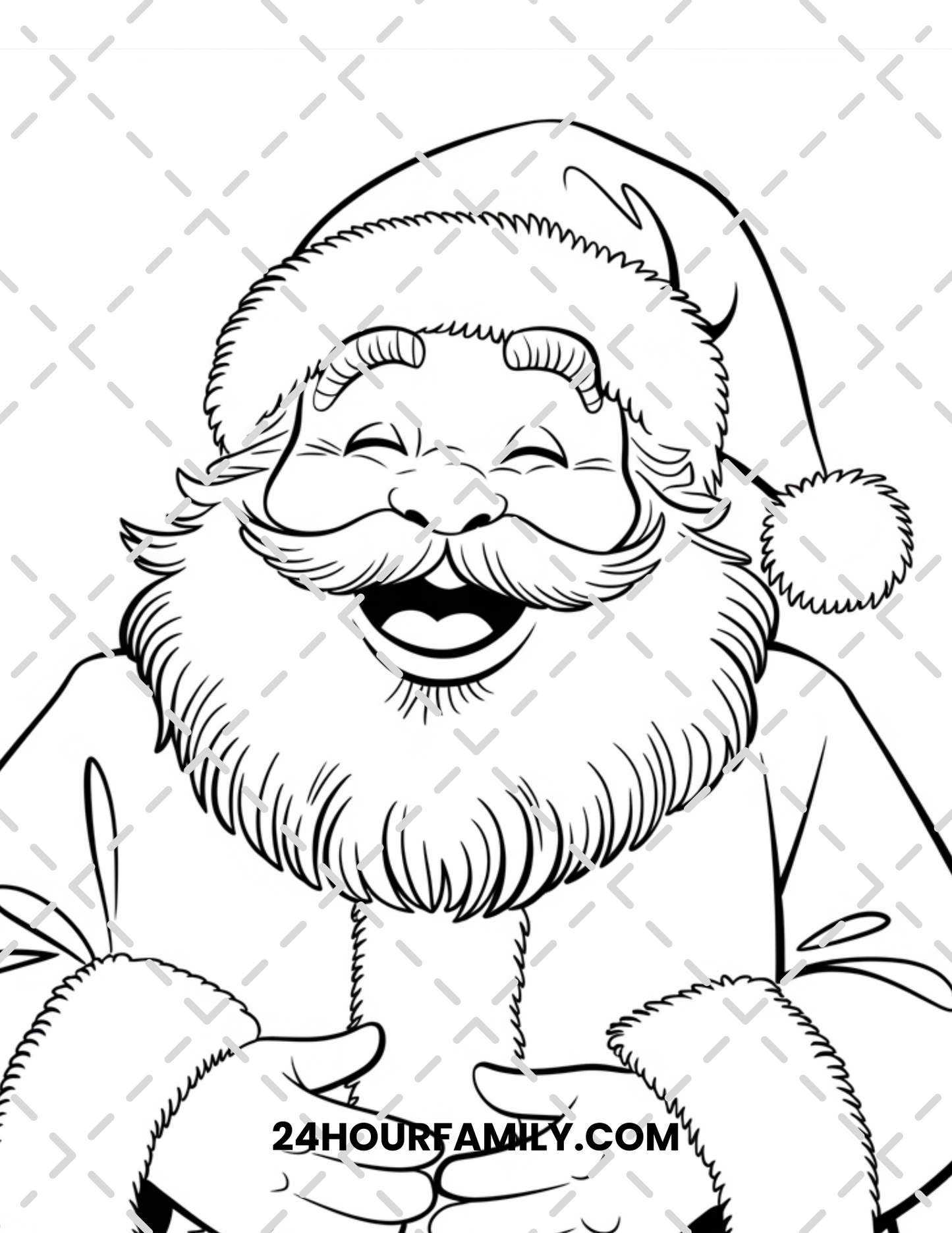santa face coloring pages