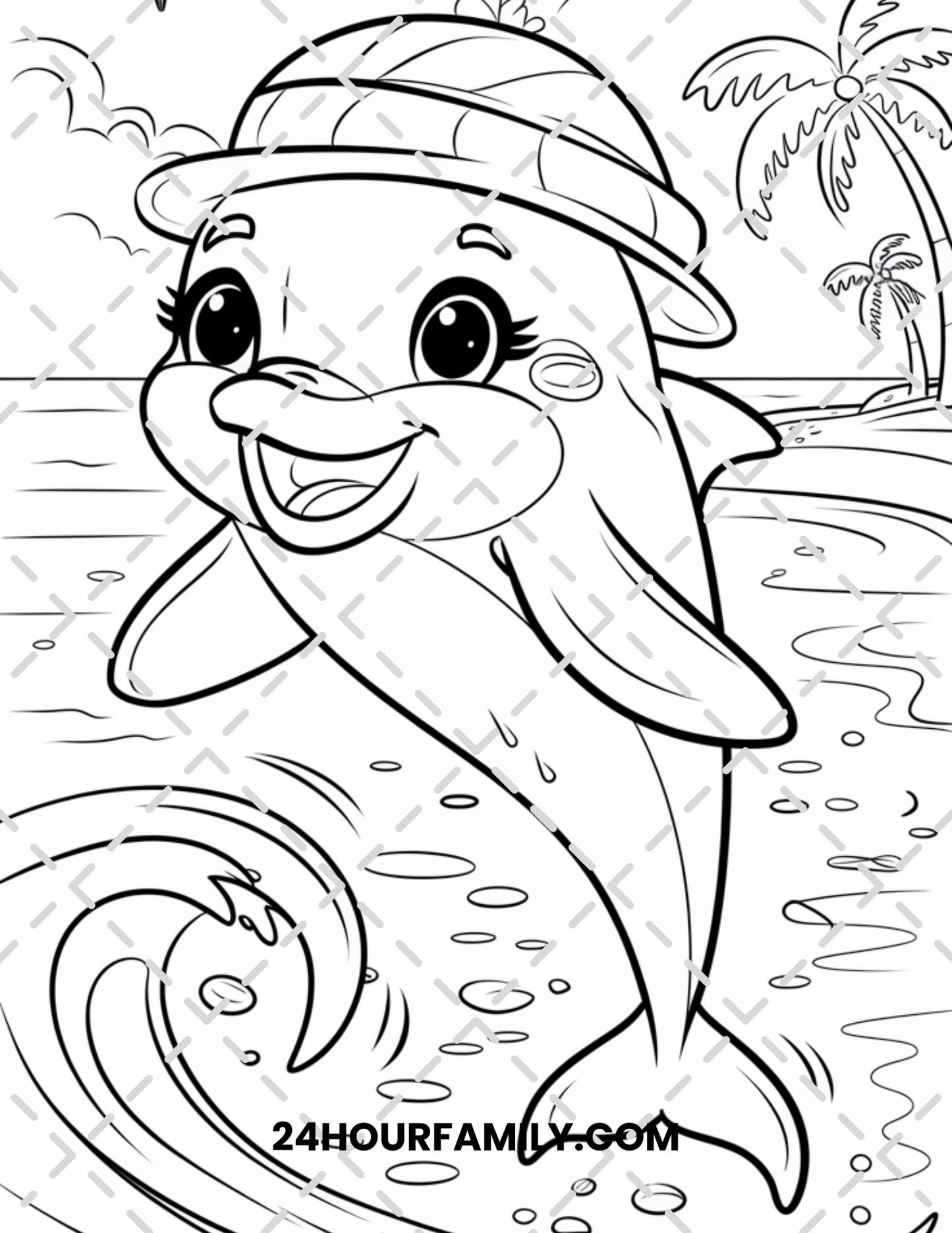 baby dolphins coloring pages