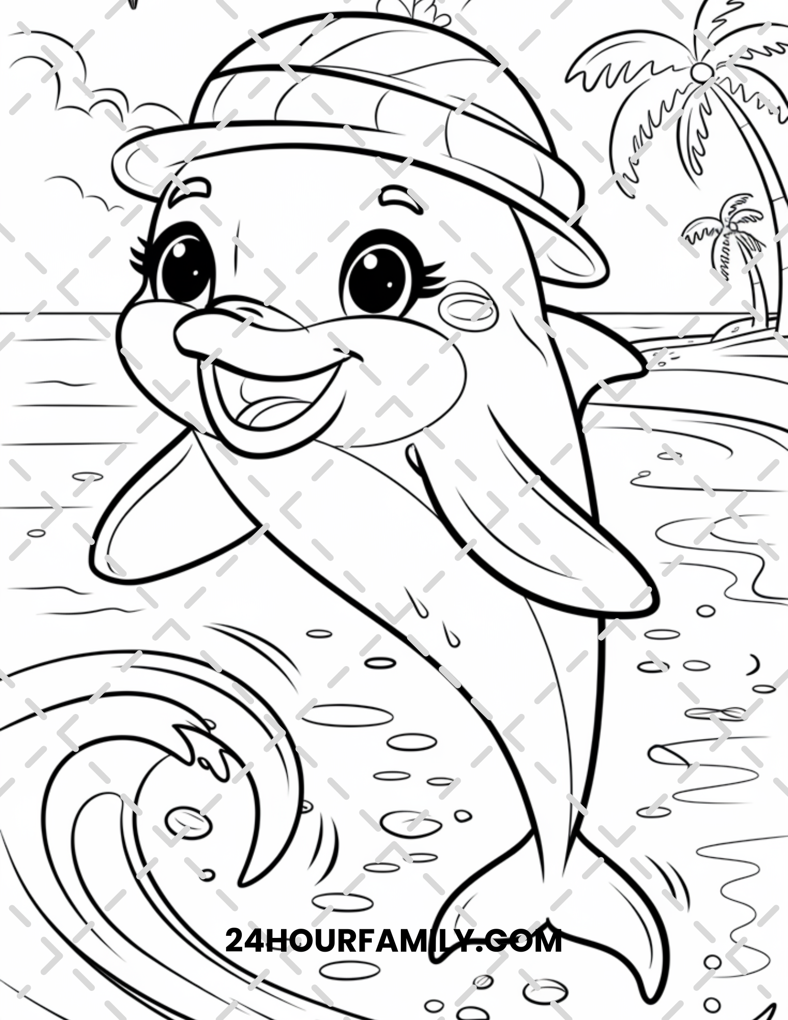 baby dolphins coloring pages