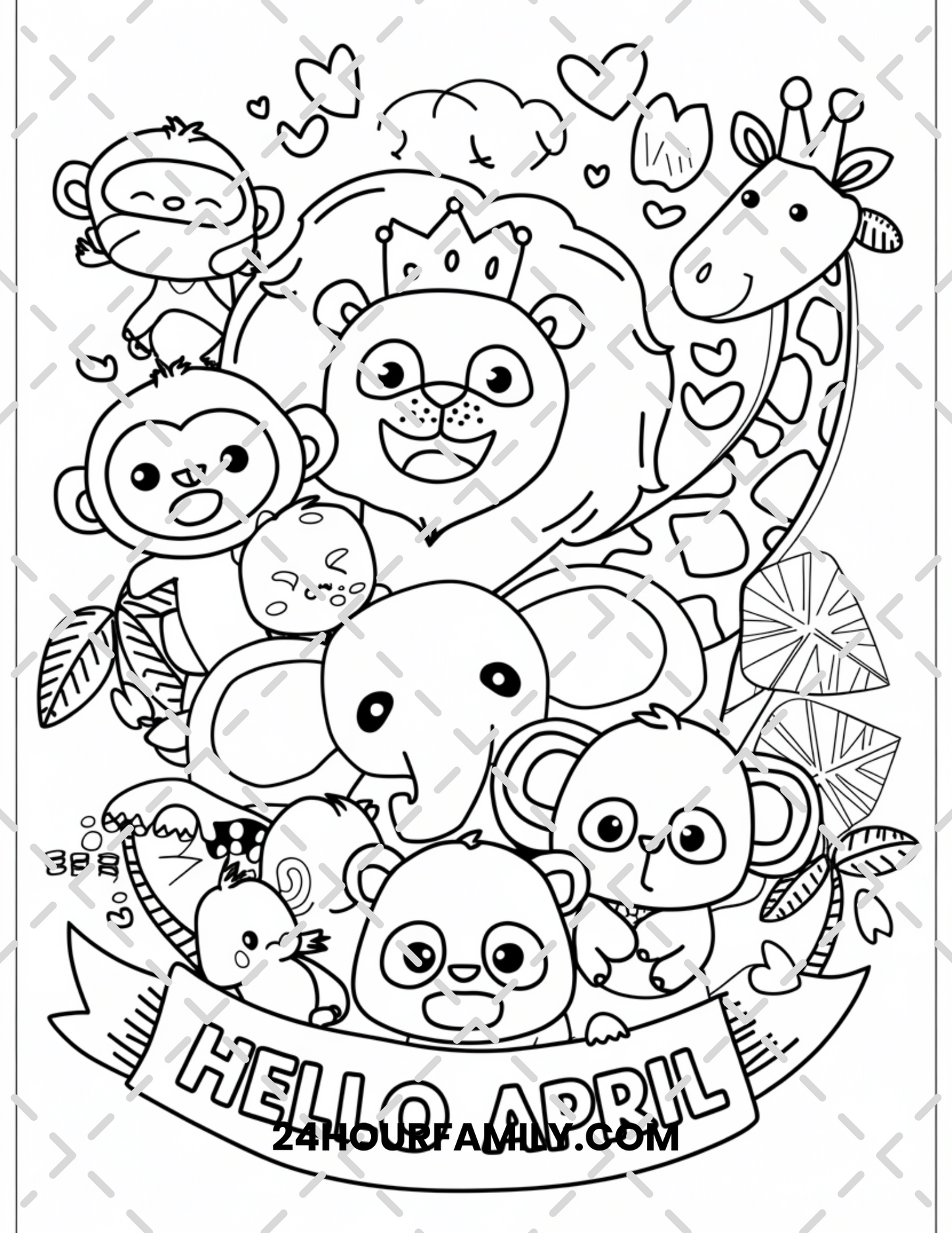 april coloring pages