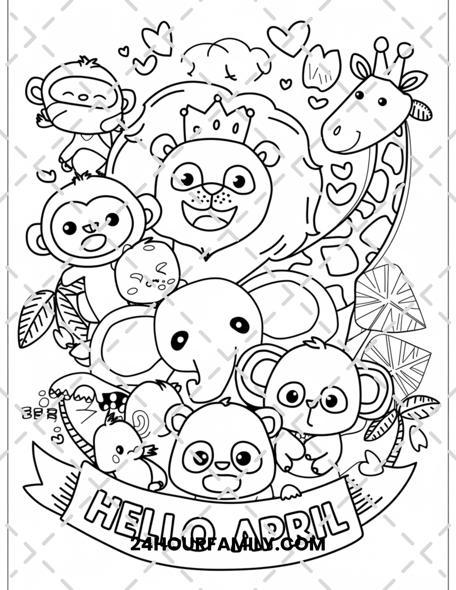 april coloring pages