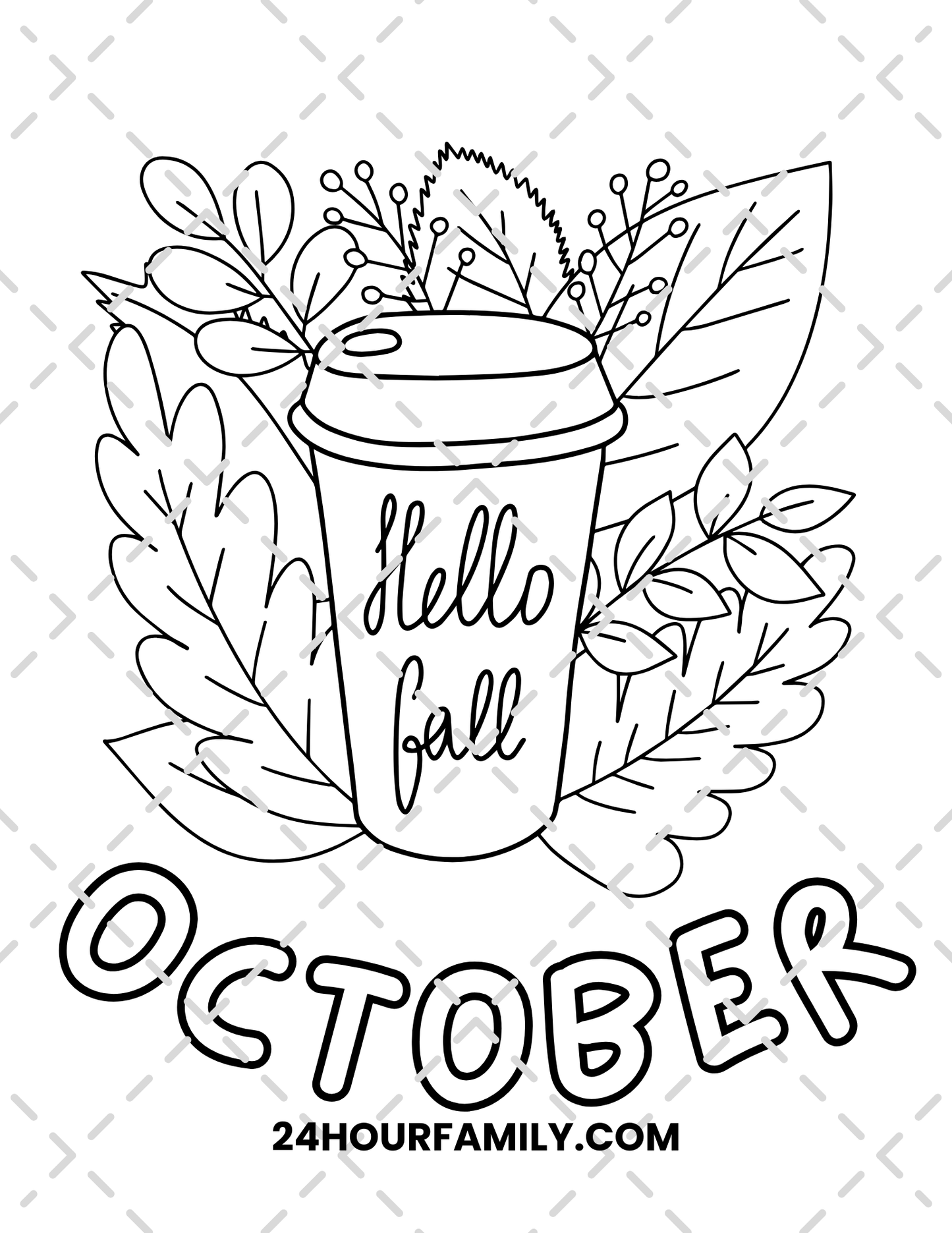 october coloring pages