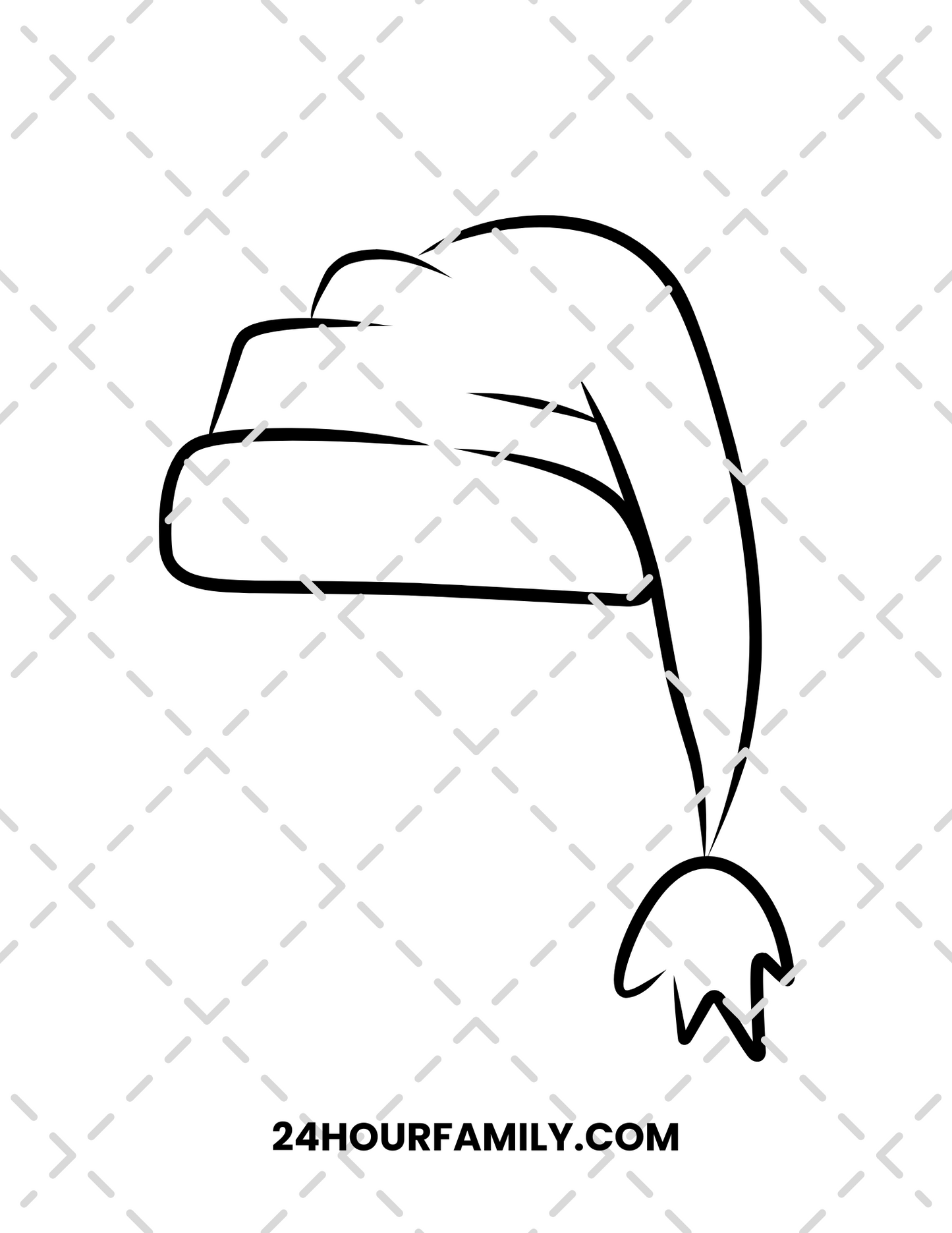 santa hats coloring pages