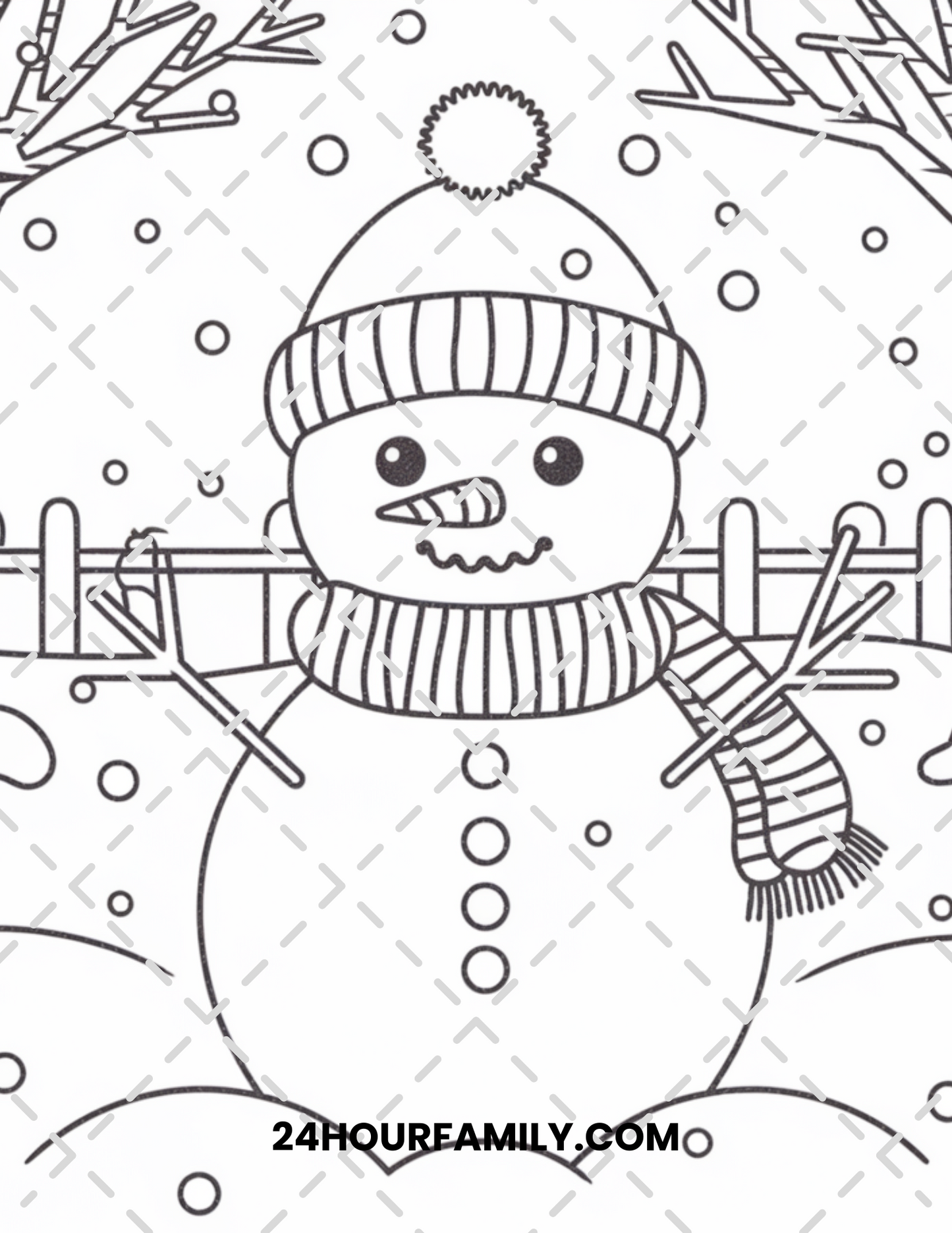 snowman coloring pages