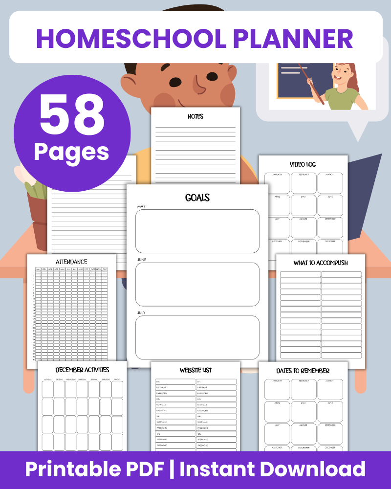 homeschool planner printable