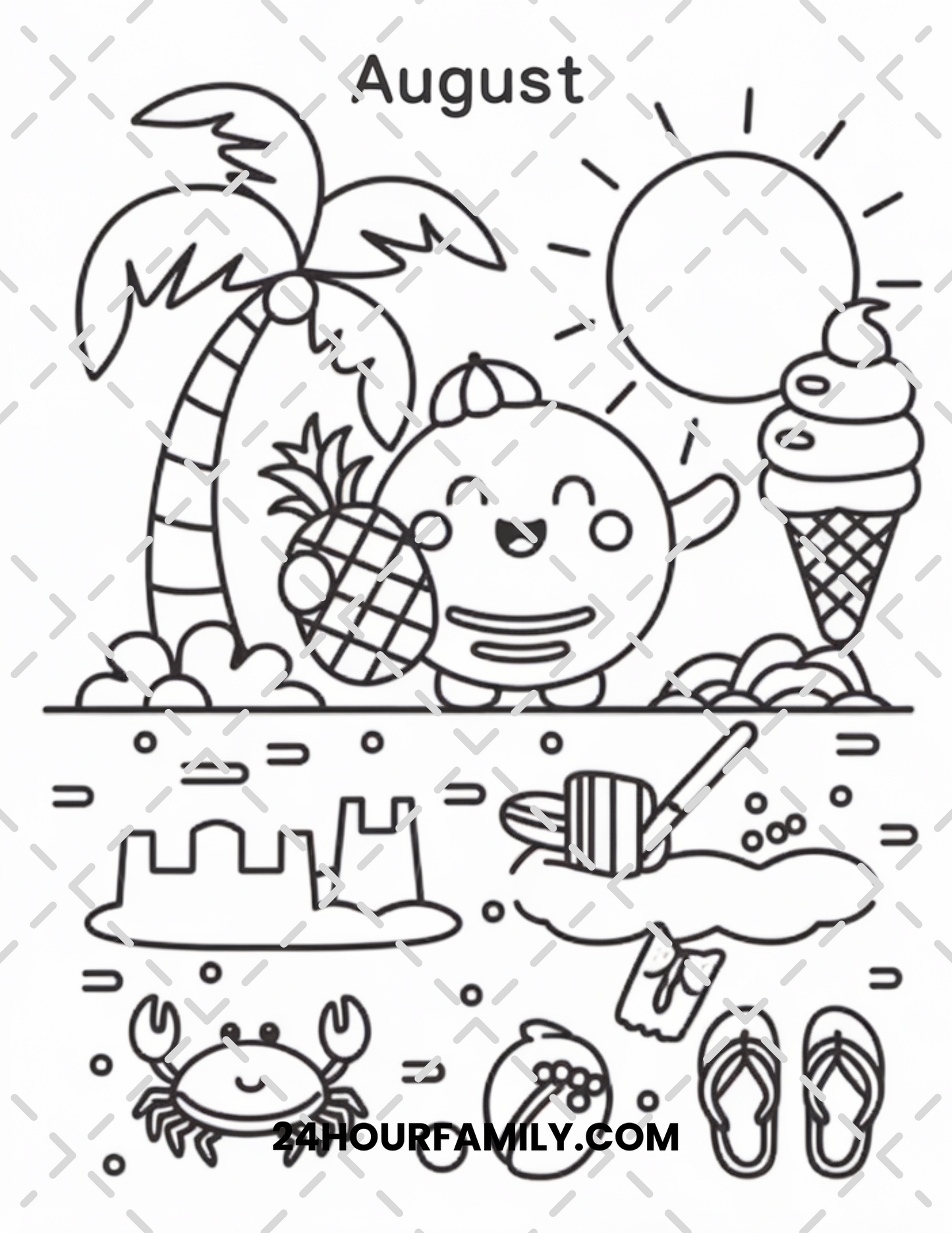 august coloring pages