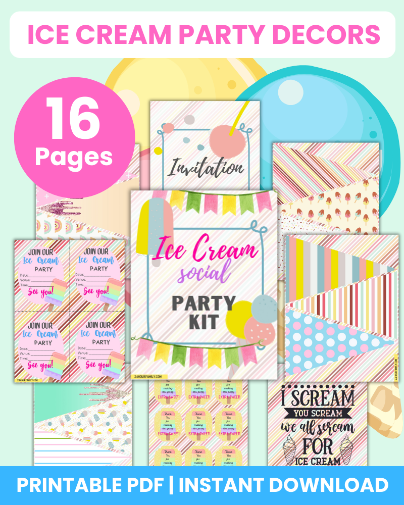 ice cream social party decorations