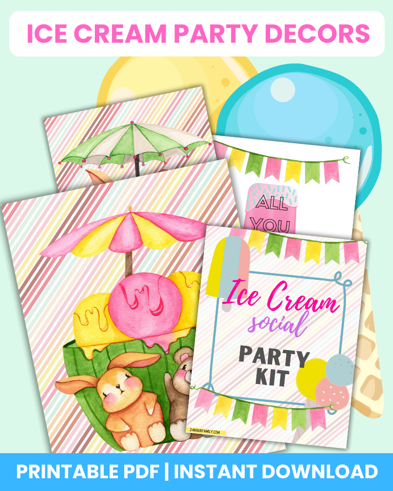 ice cream social party decorations