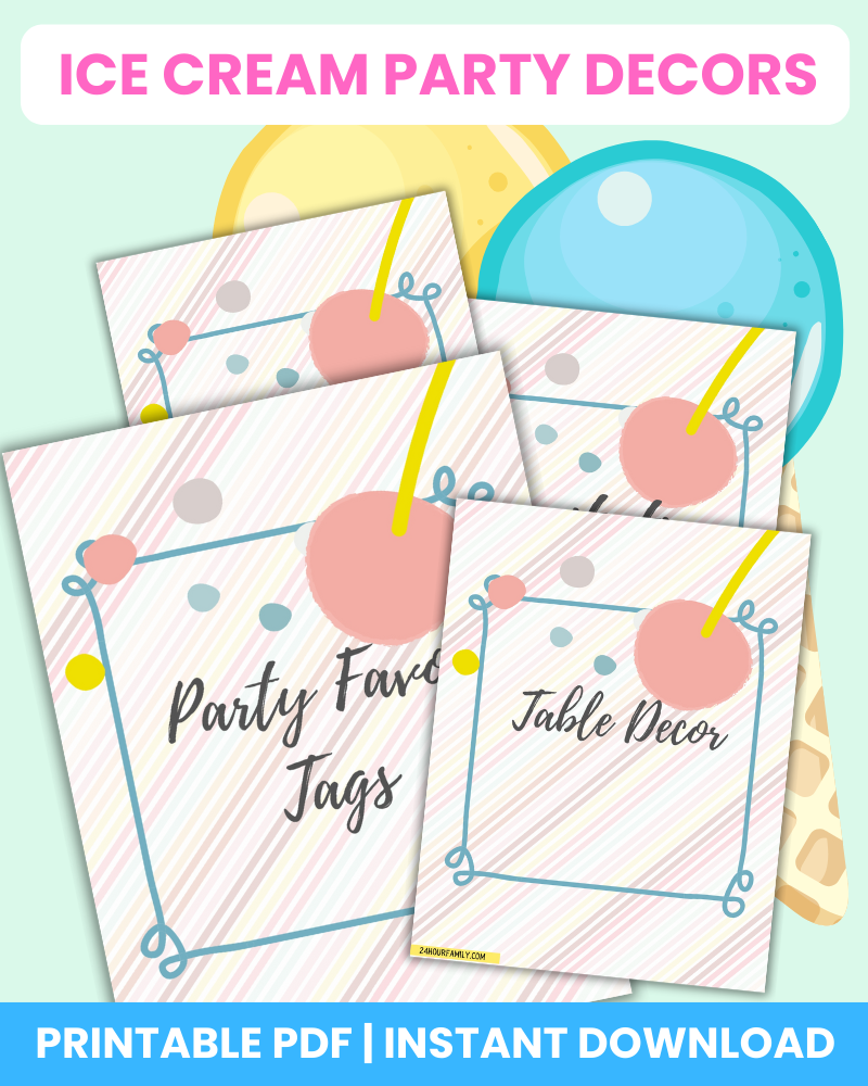 ice cream social party decorations