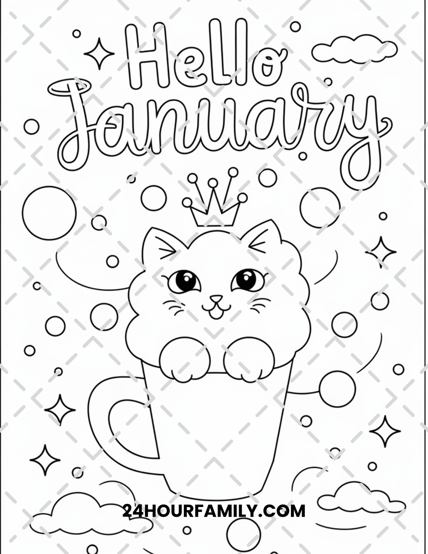 january coloring pages