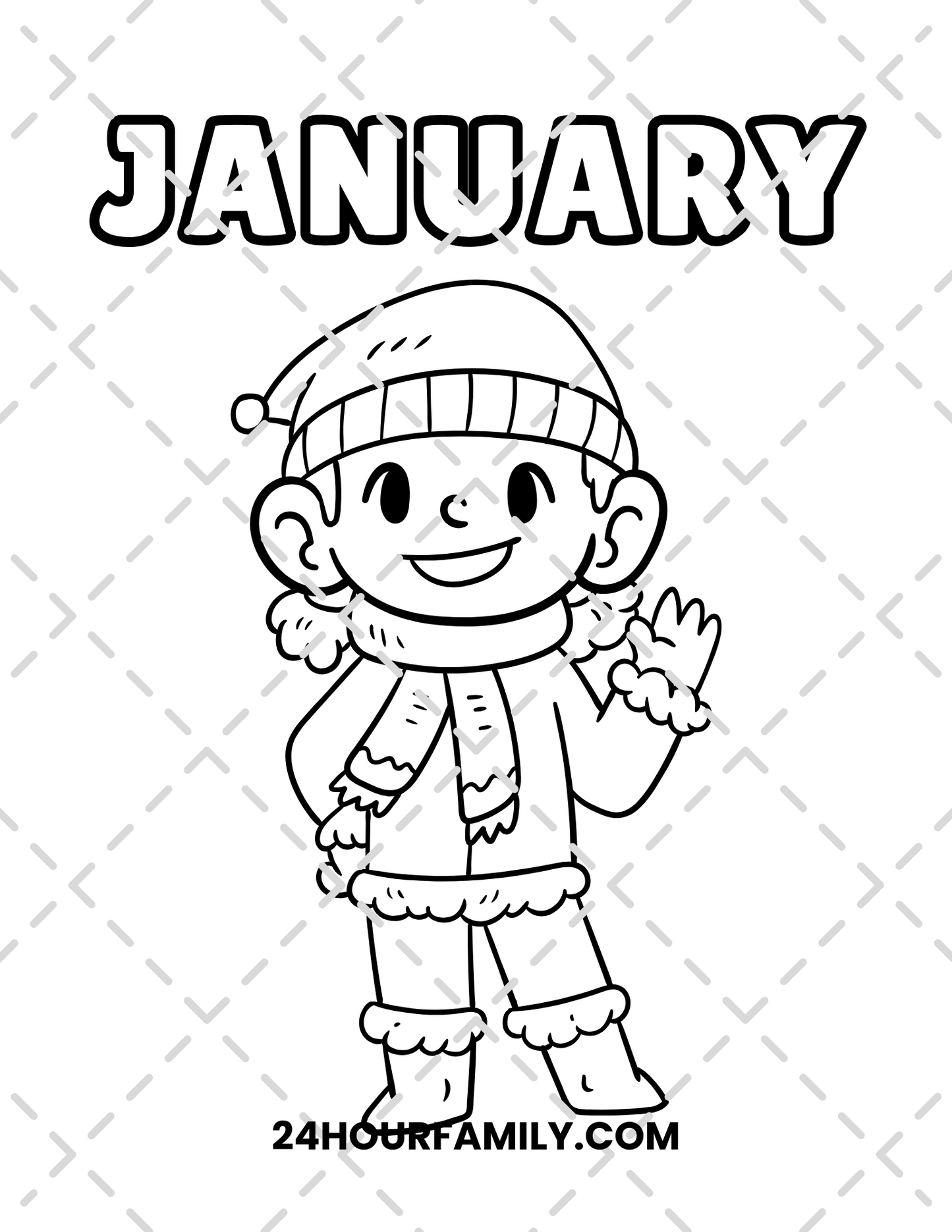 january coloring pages