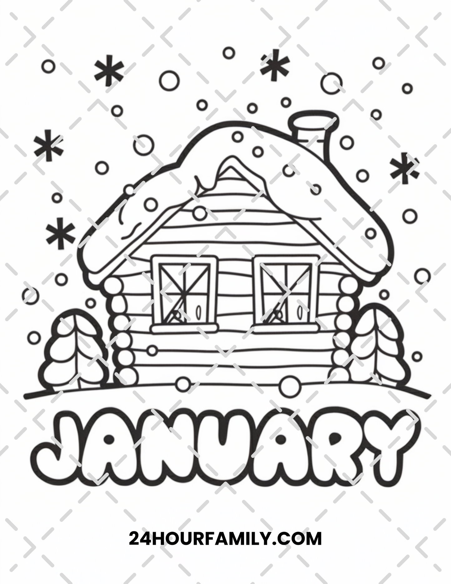 january coloring pages