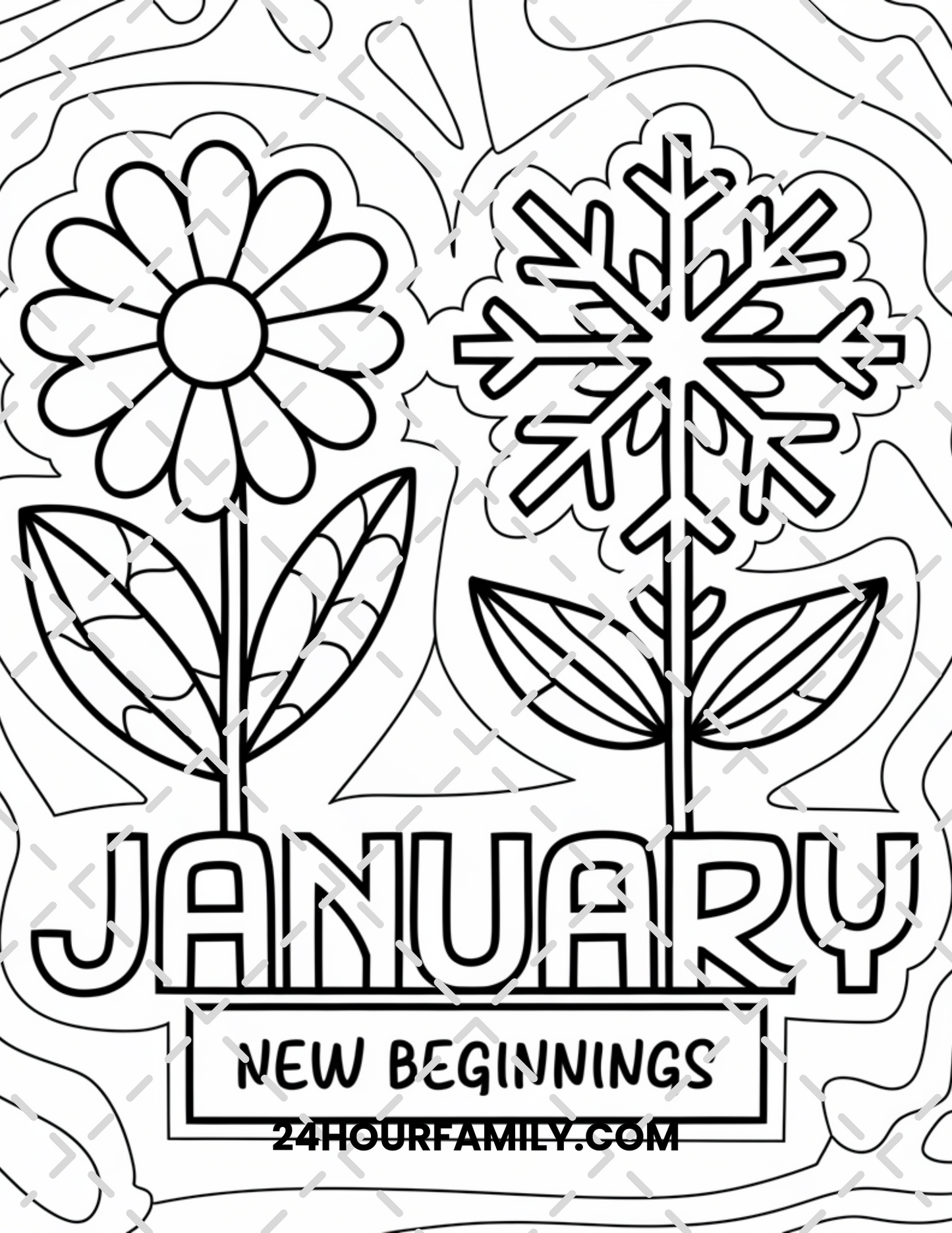 january coloring pages