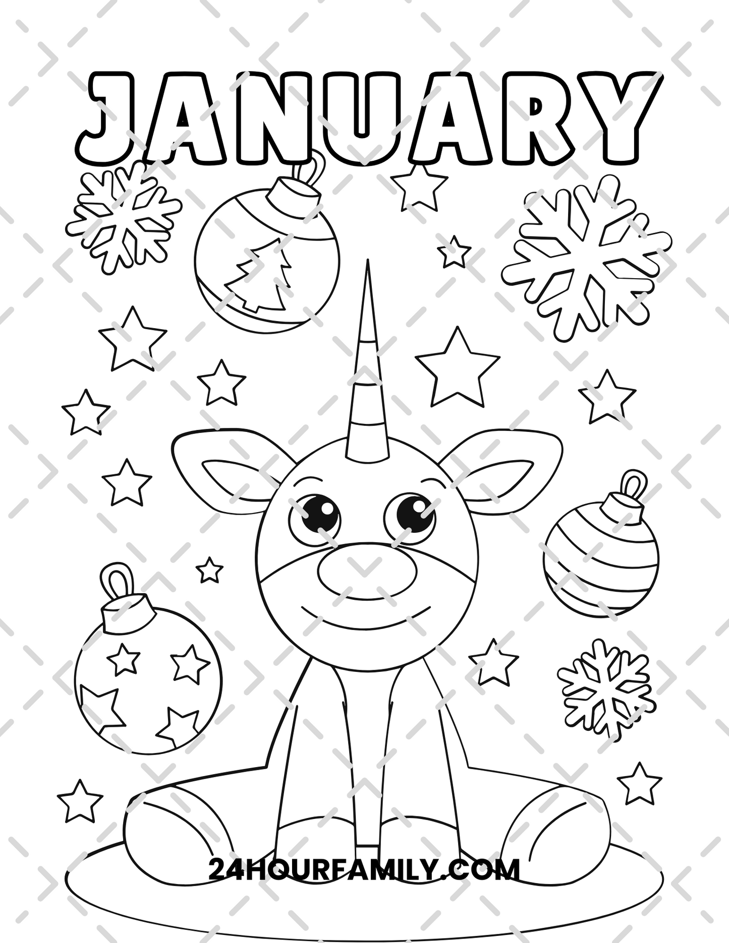 january coloring pages