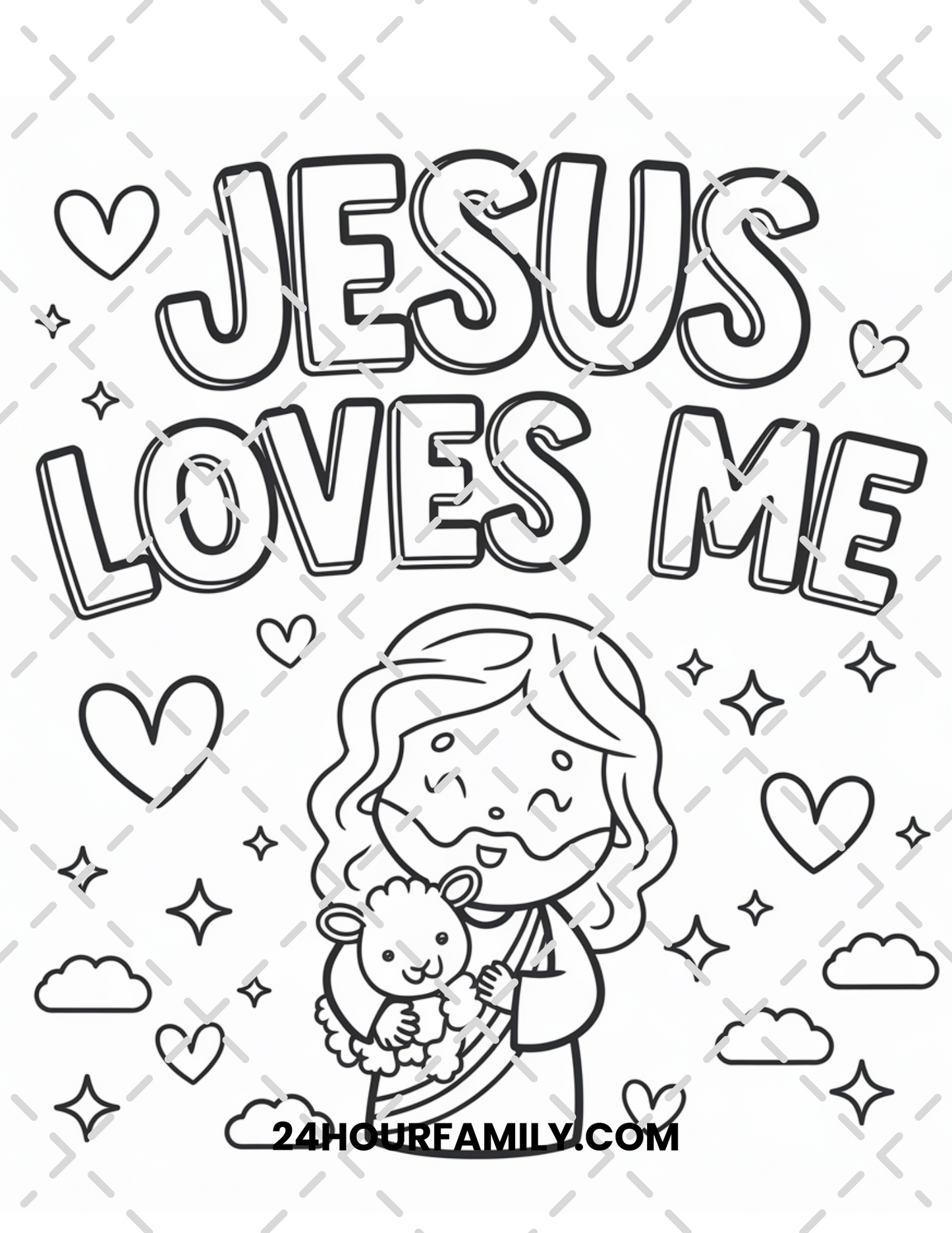 jesus loves me coloring pages