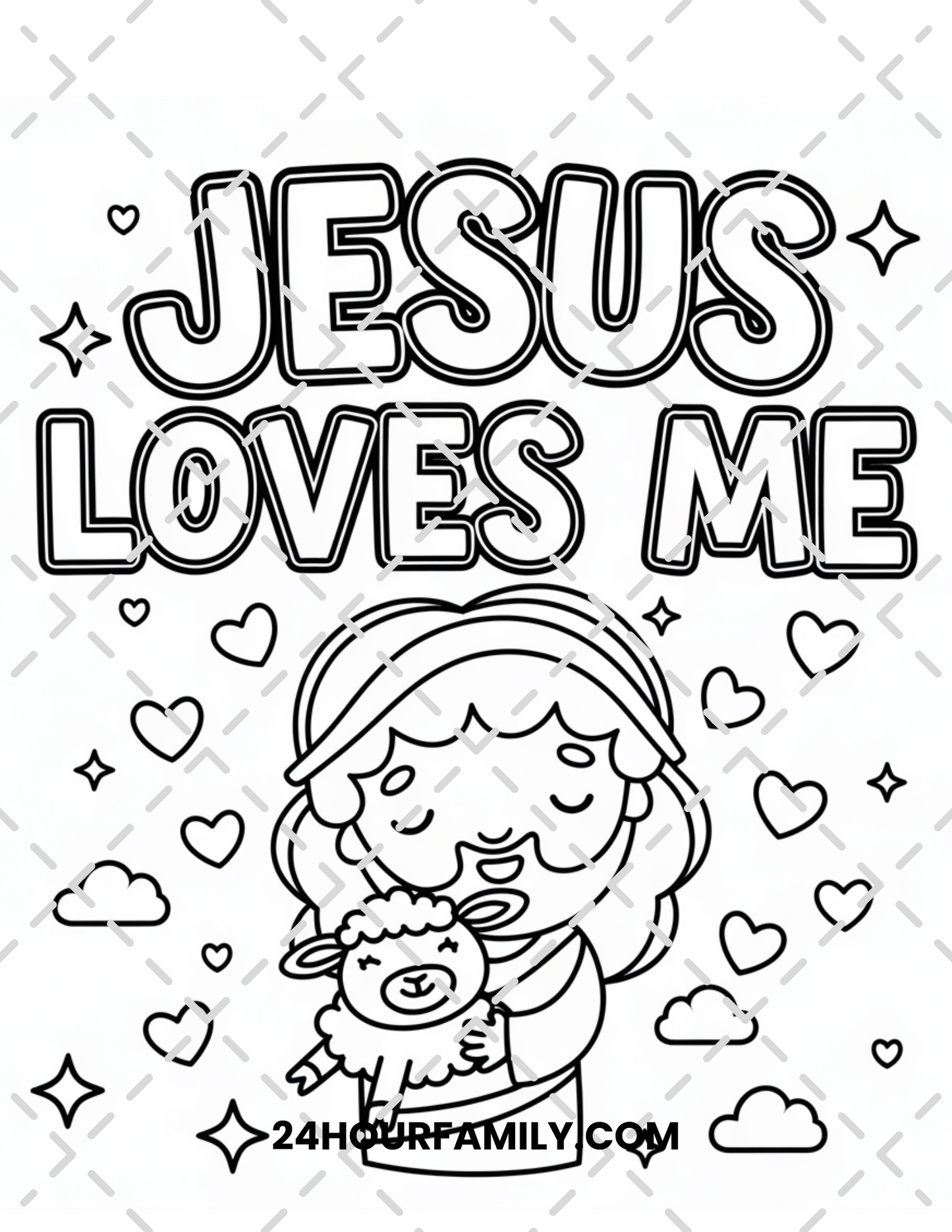 jesus loves me coloring pages