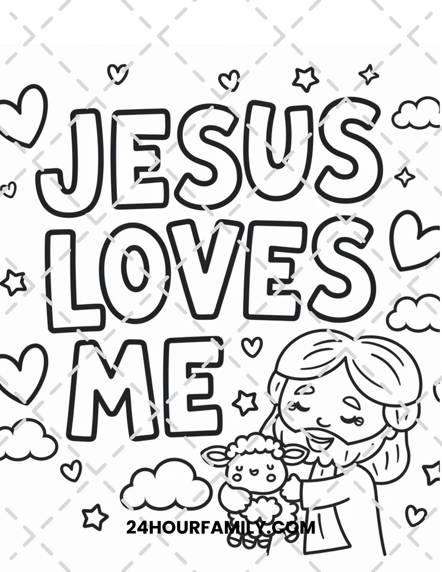 jesus loves me coloring pages