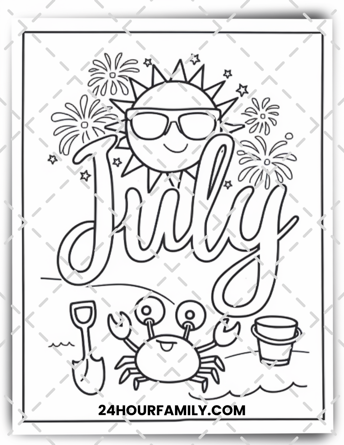 july coloring pages