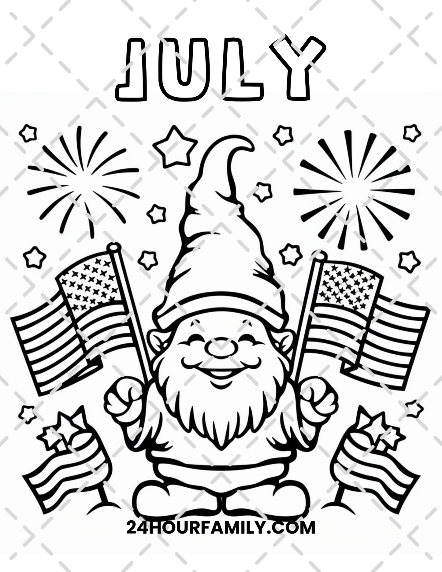 july coloring pages