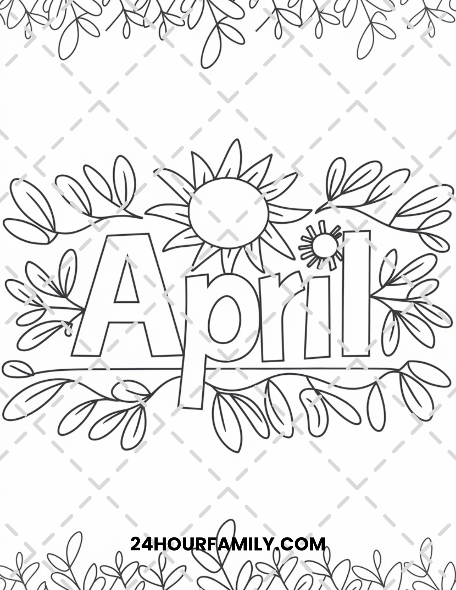 april coloring pages