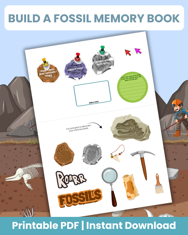 Build a Fossil Memory Book Printable