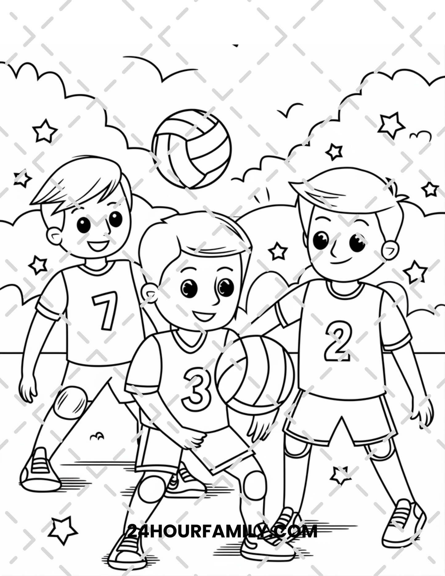 volleyball coloring pages