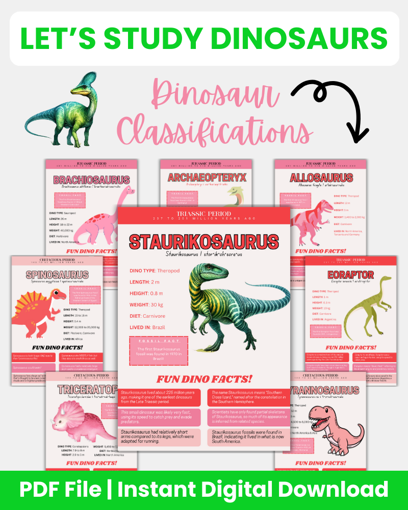let's study dinosaurs printable