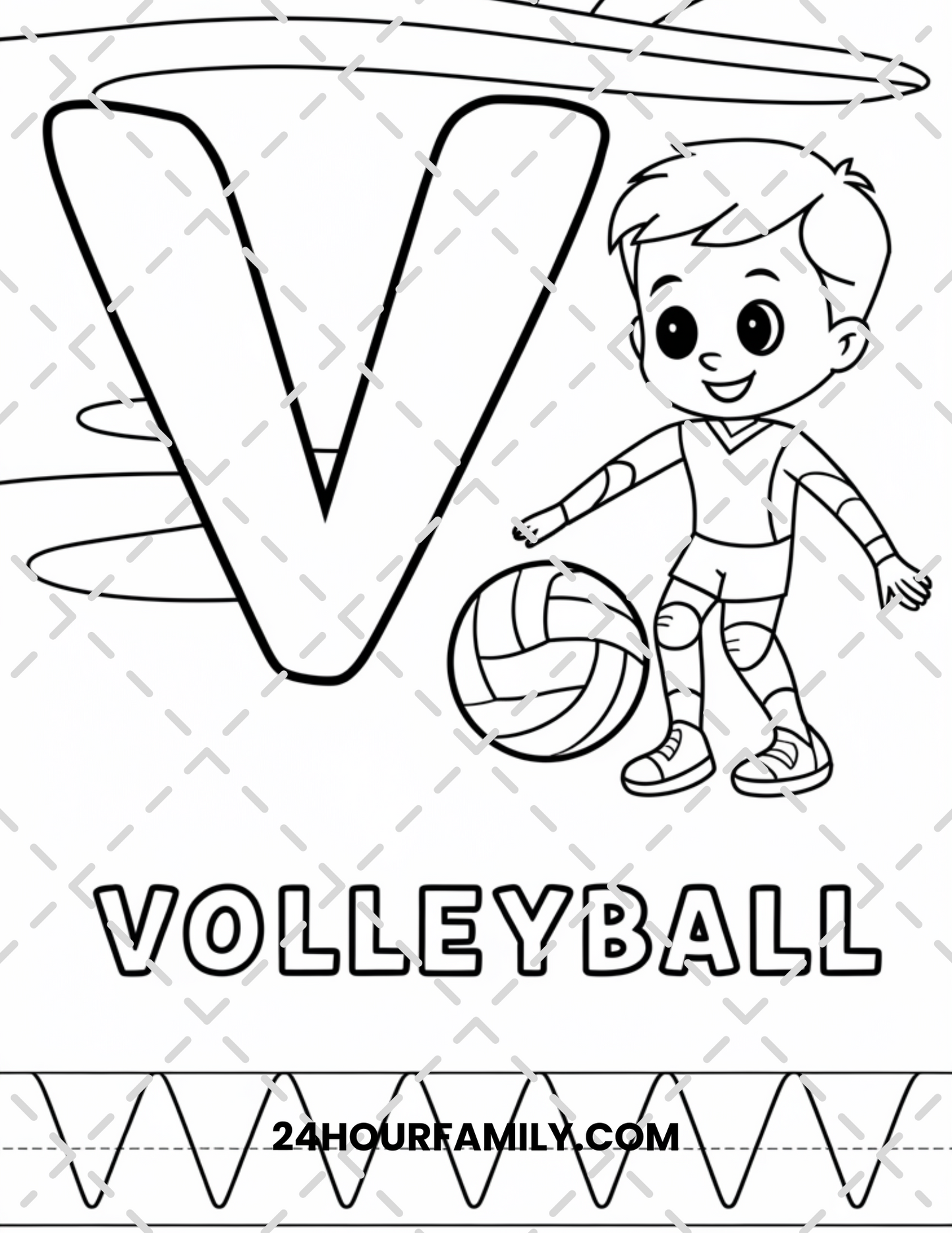 volleyball coloring pages
