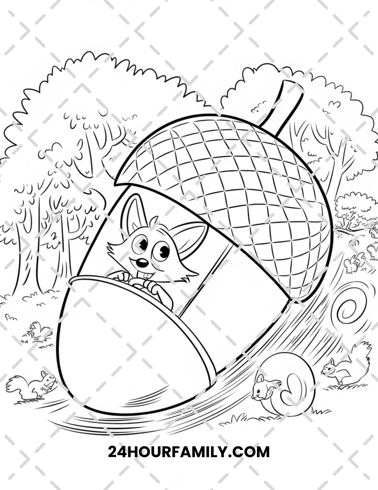 acorn coloring pages