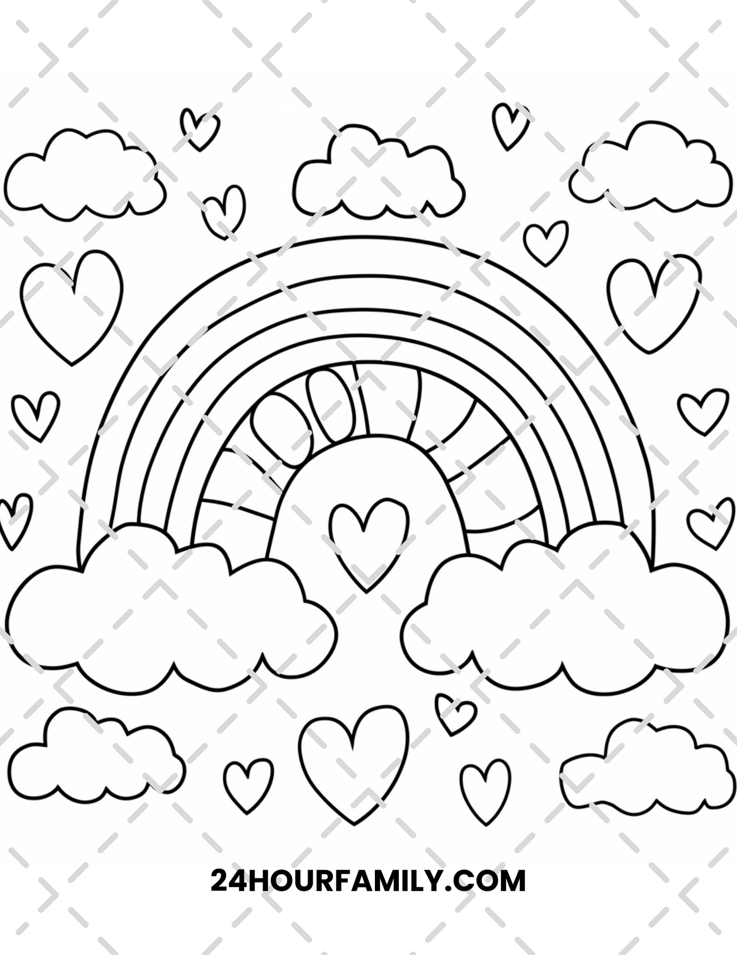 rainbow coloring pages