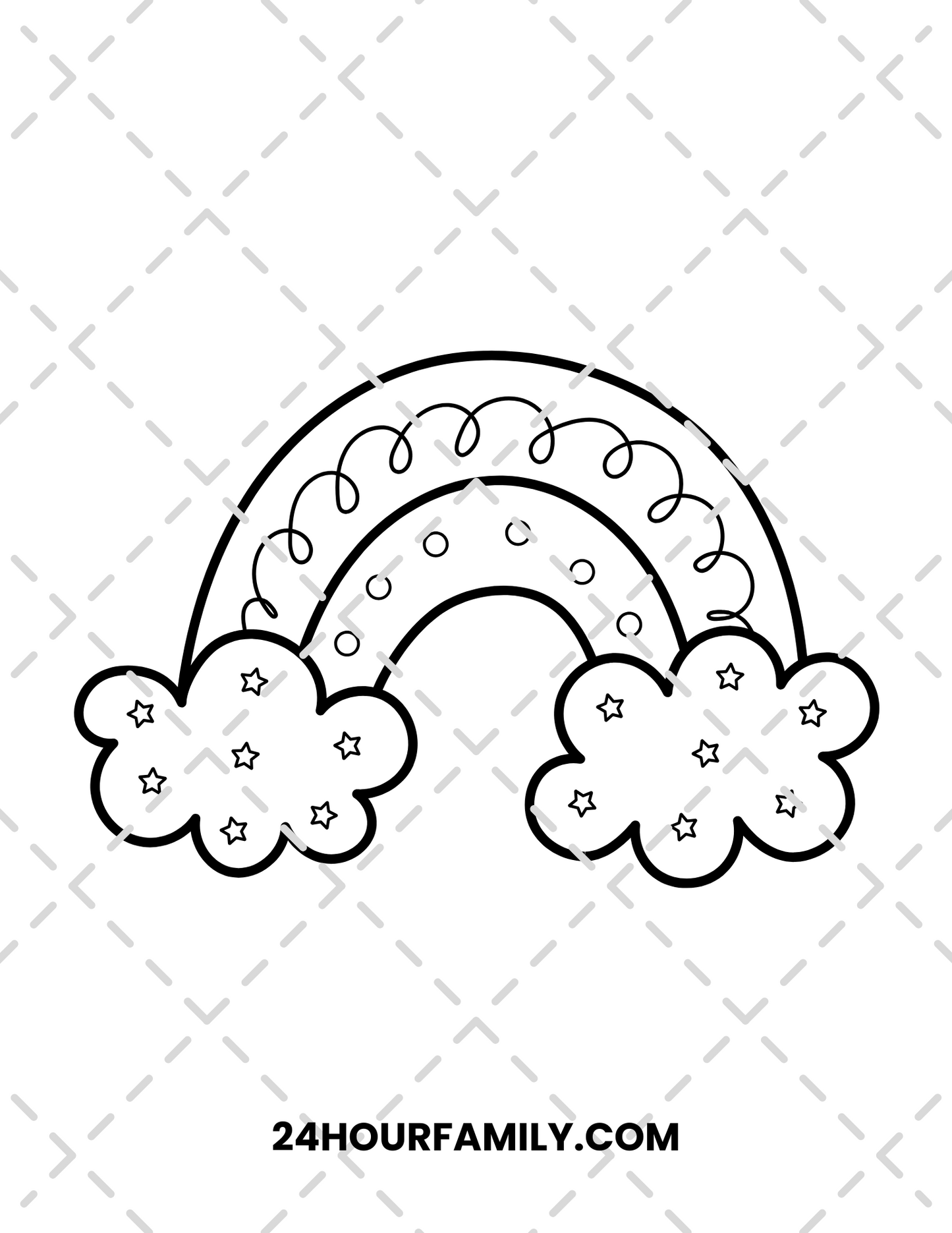 rainbow coloring page